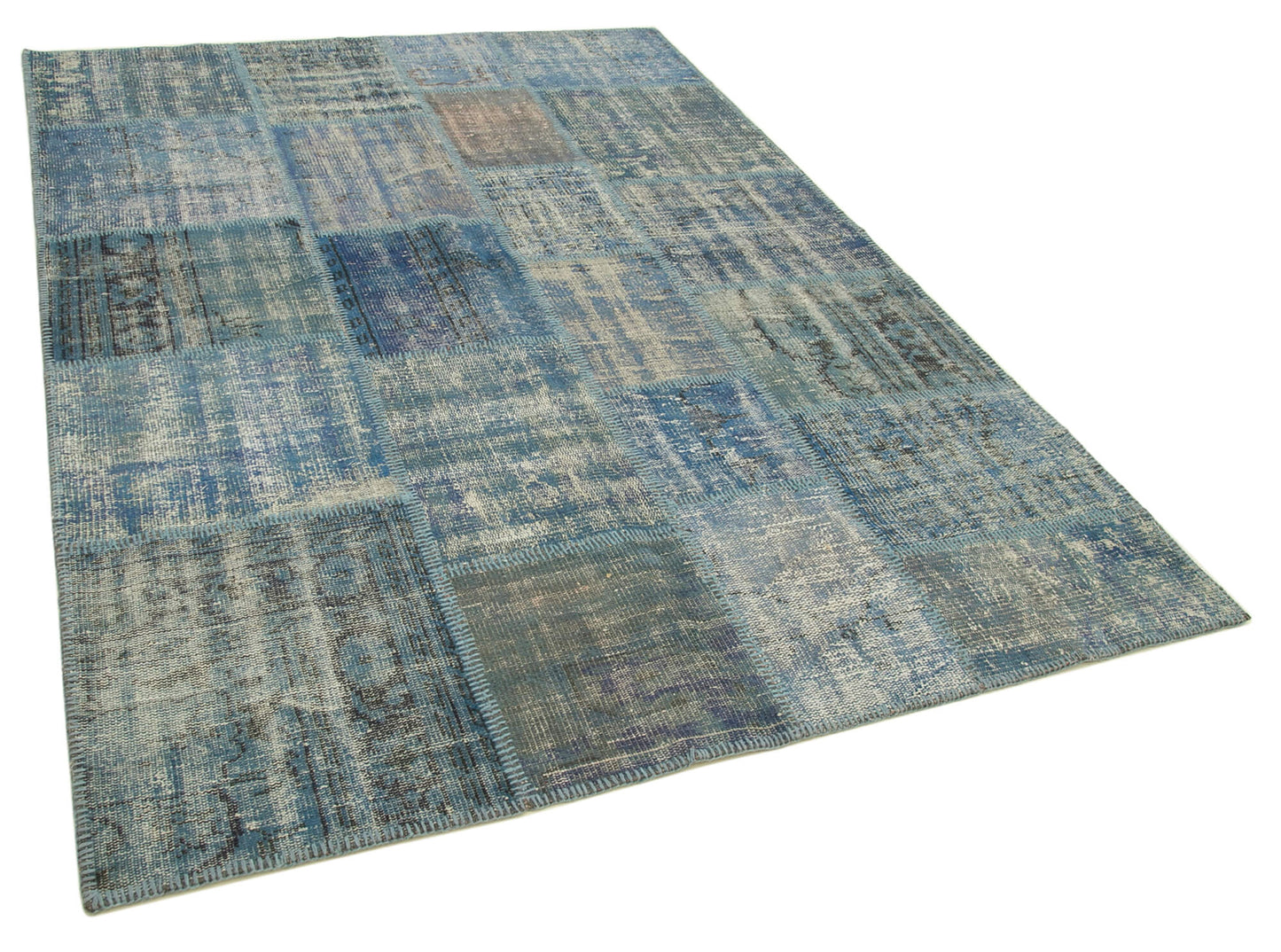 6x8 Blue Patchwork Rug - 32051