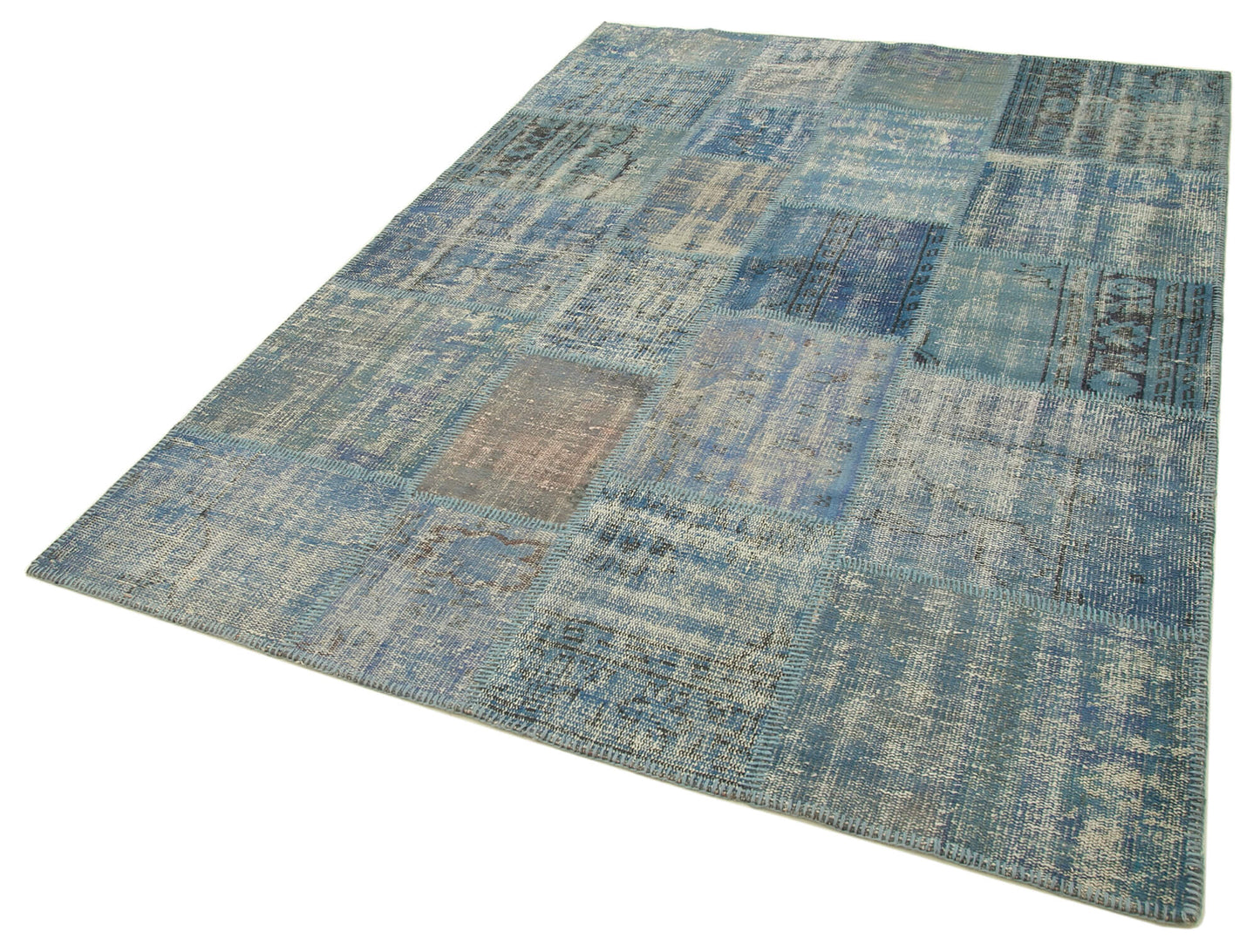 6x8 Blue Patchwork Rug - 32051