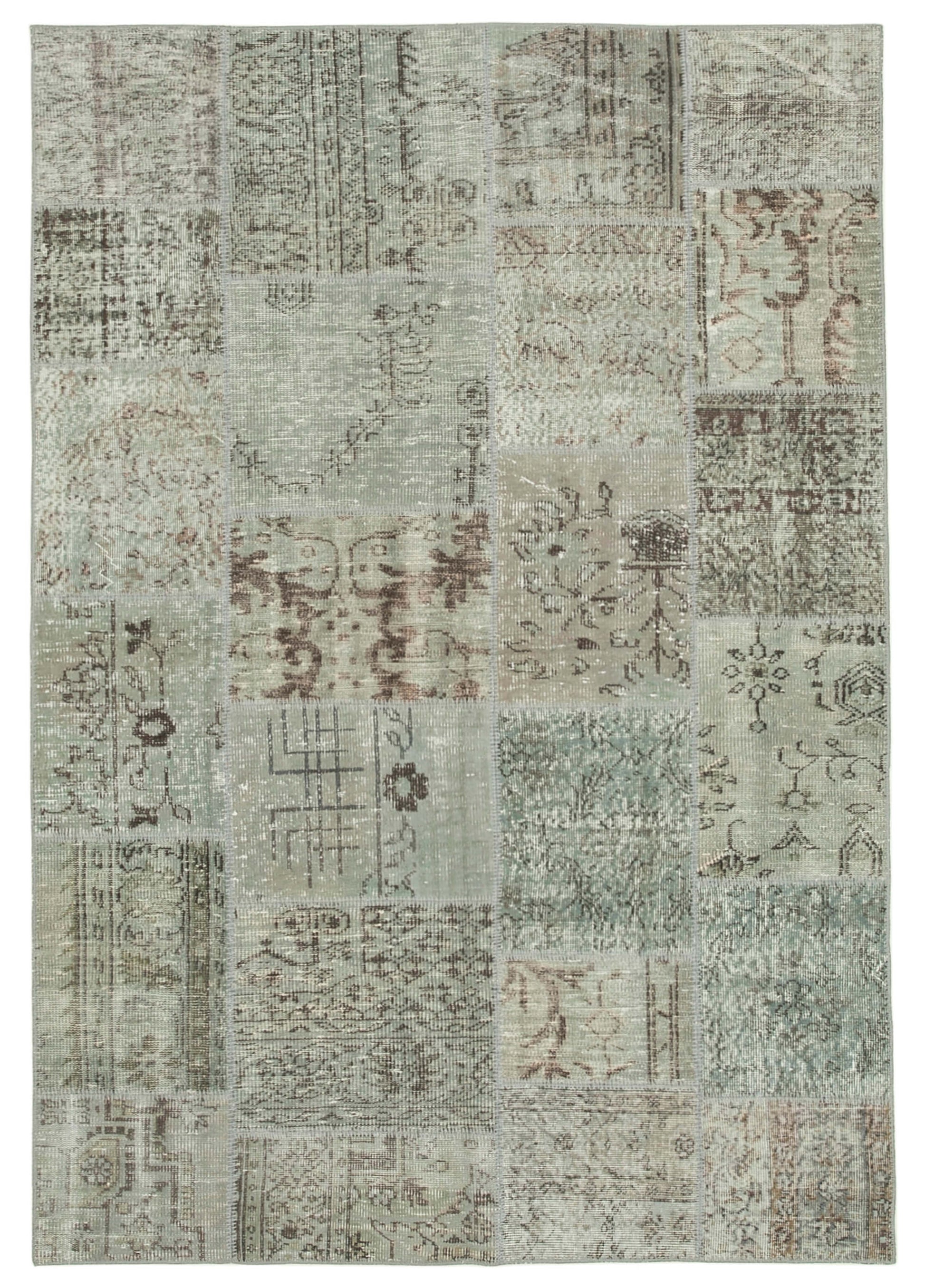 5x8 Grey Patchwork Rug - 32053