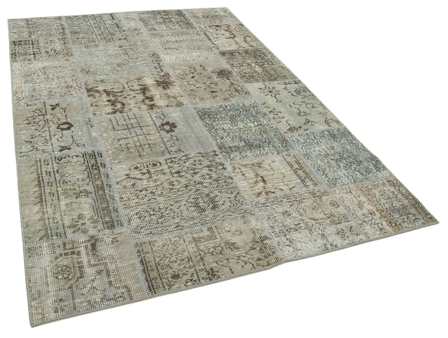 5x8 Grey Patchwork Rug - 32053