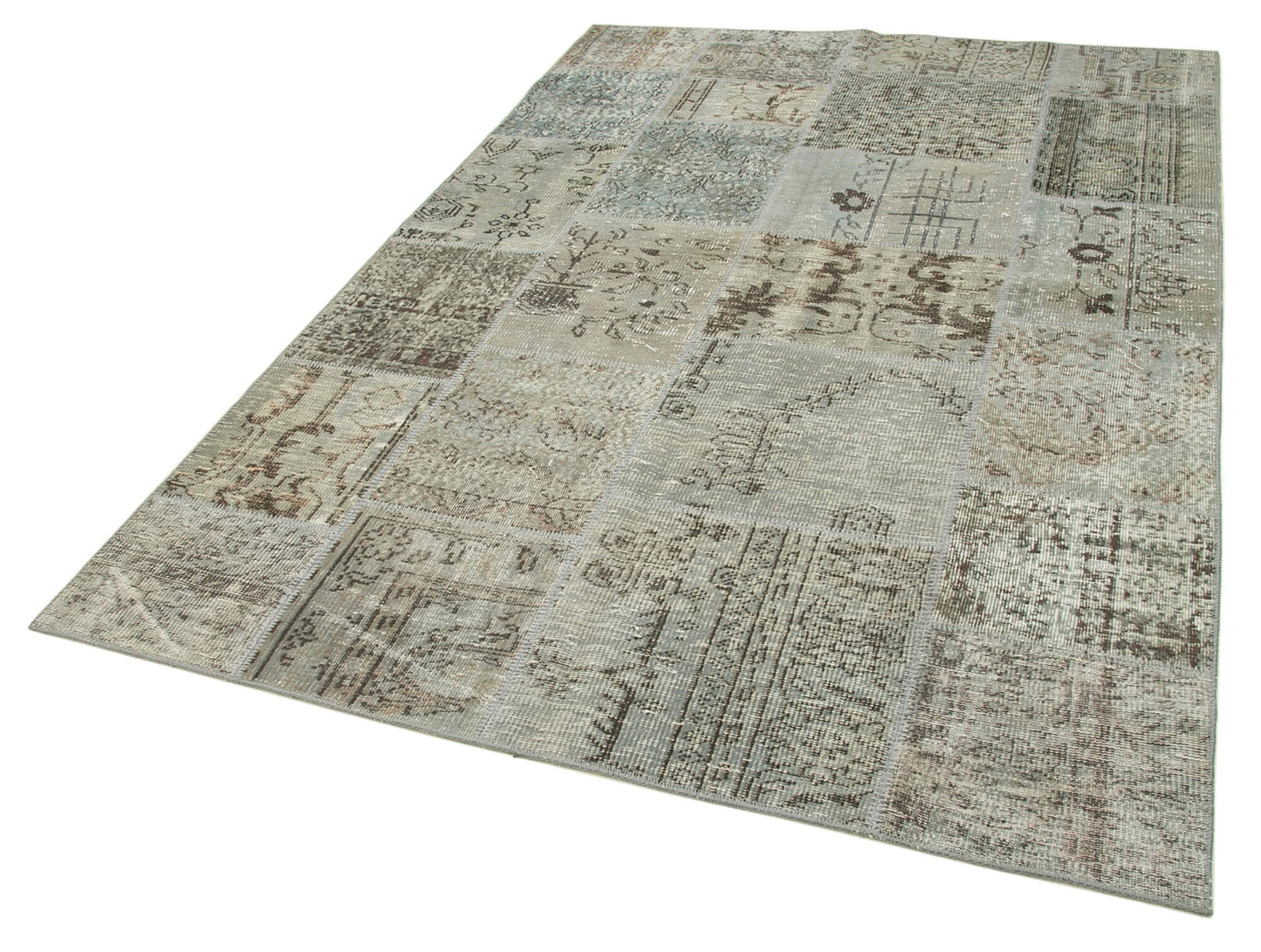 5x8 Grey Patchwork Rug - 32053