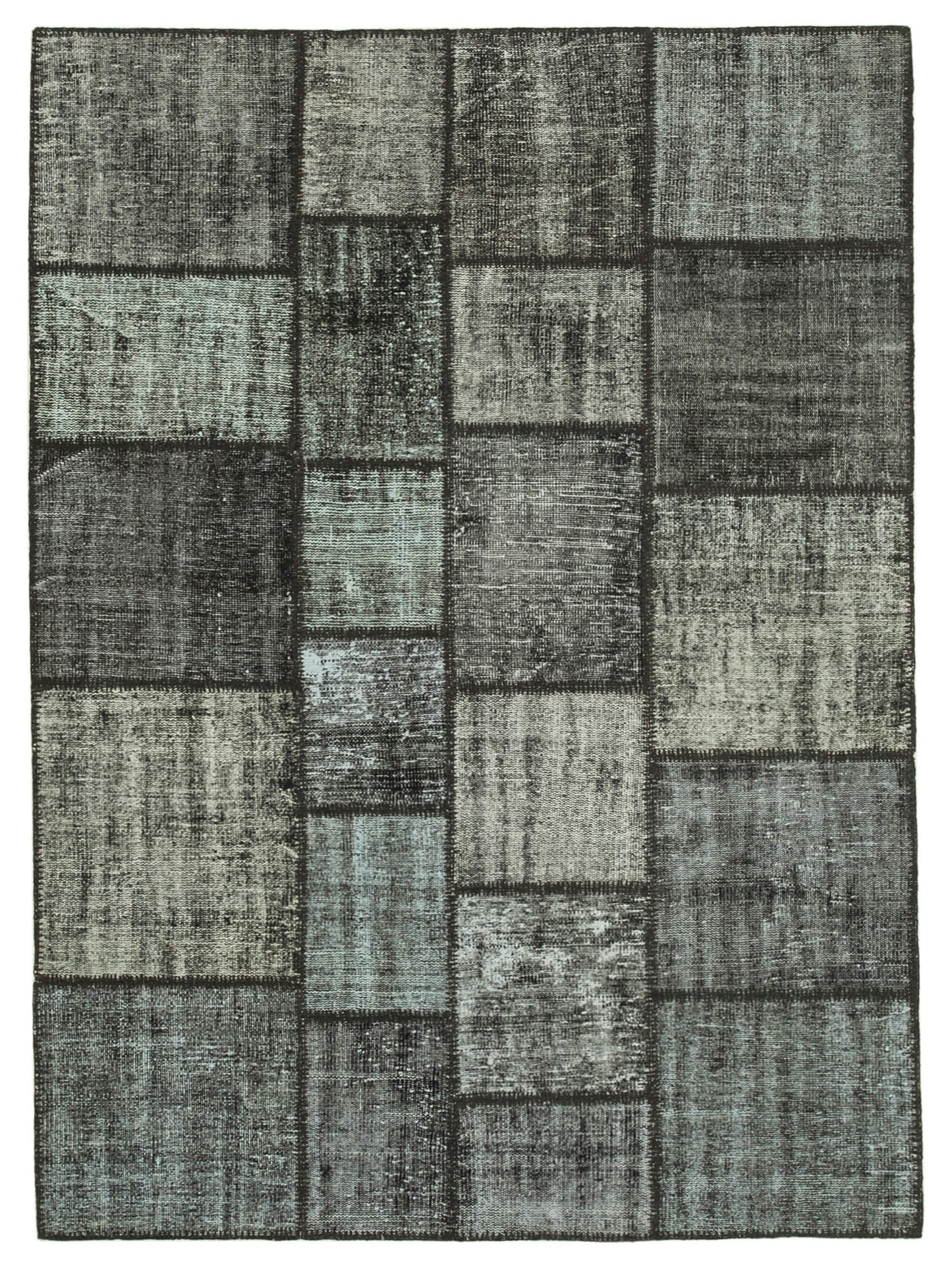 6x8 Black Patchwork Rug - 32055