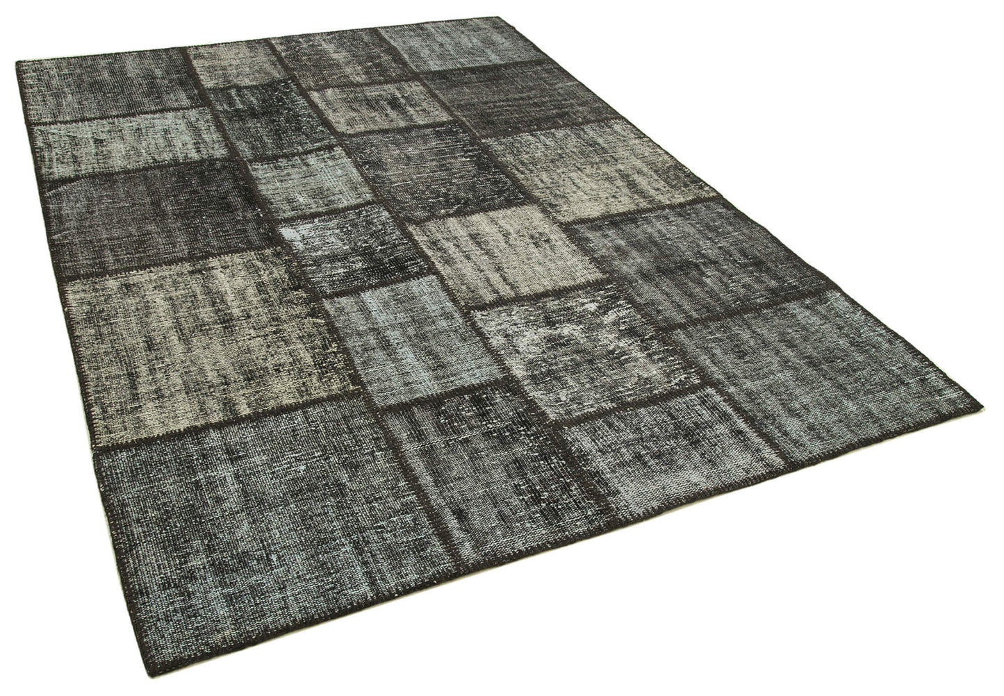 6x8 Black Patchwork Rug - 32055