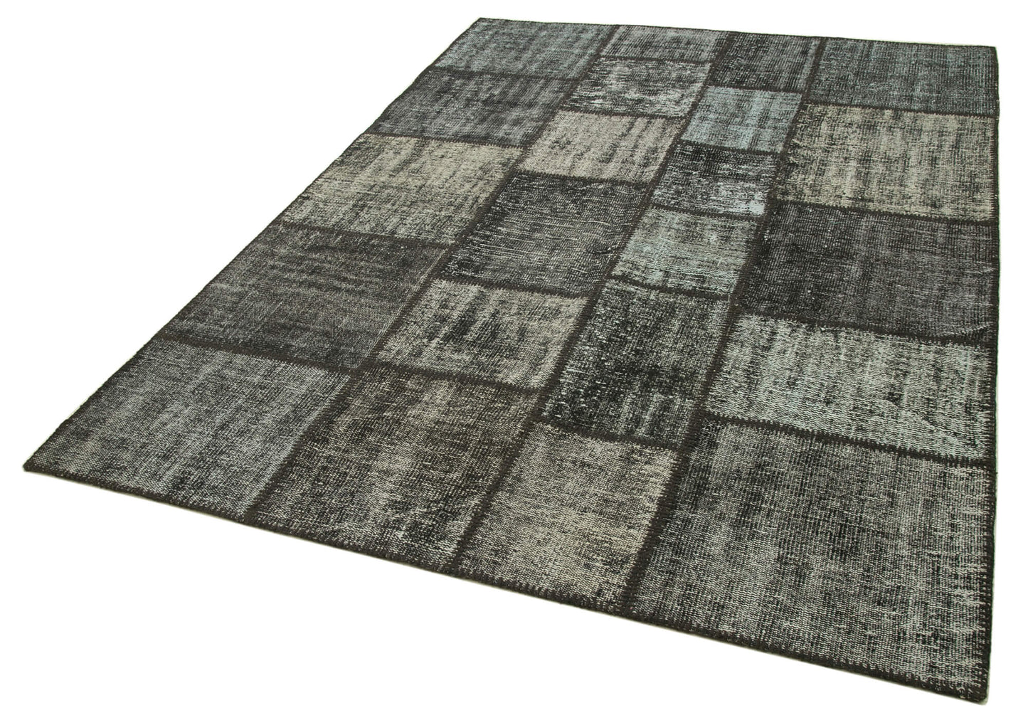 6x8 Black Patchwork Rug - 32055