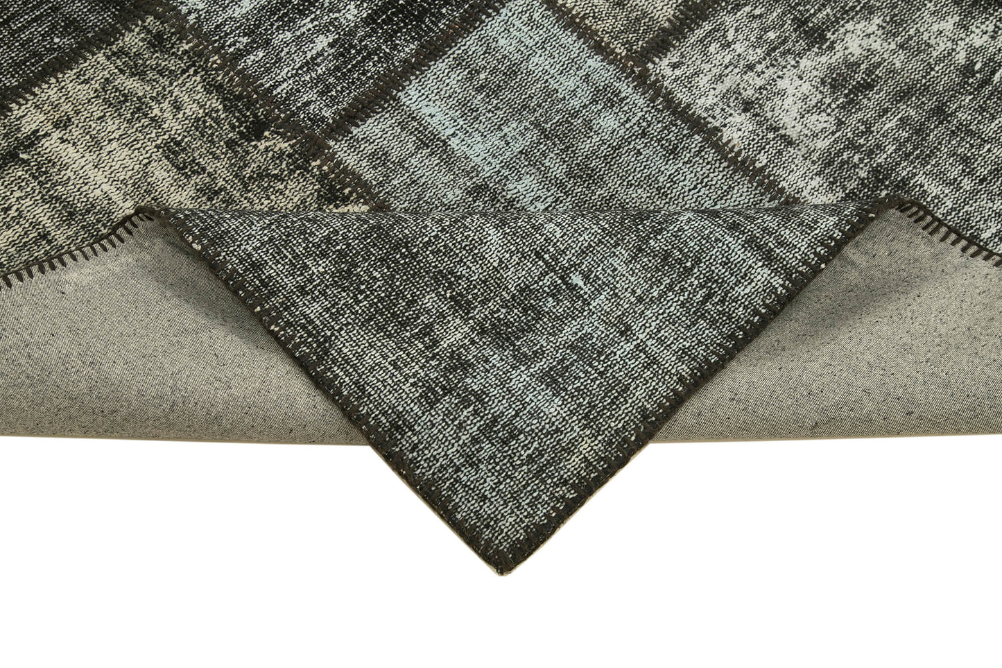 6x8 Black Patchwork Rug - 32055