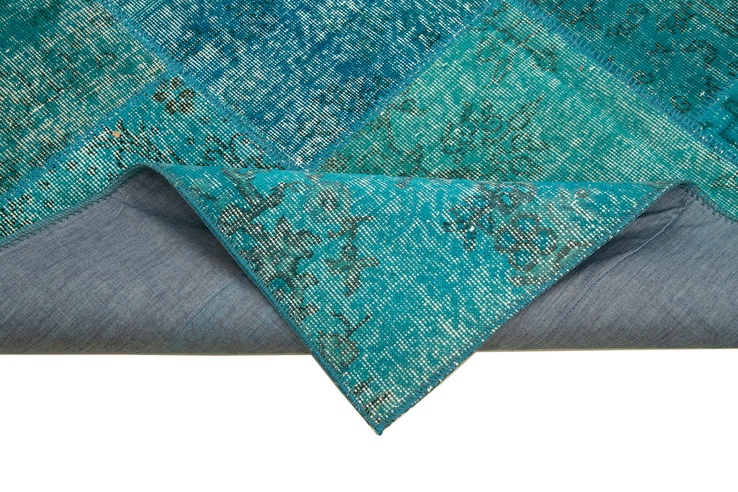 6x8 Turquoise Patchwork Rug - 32067