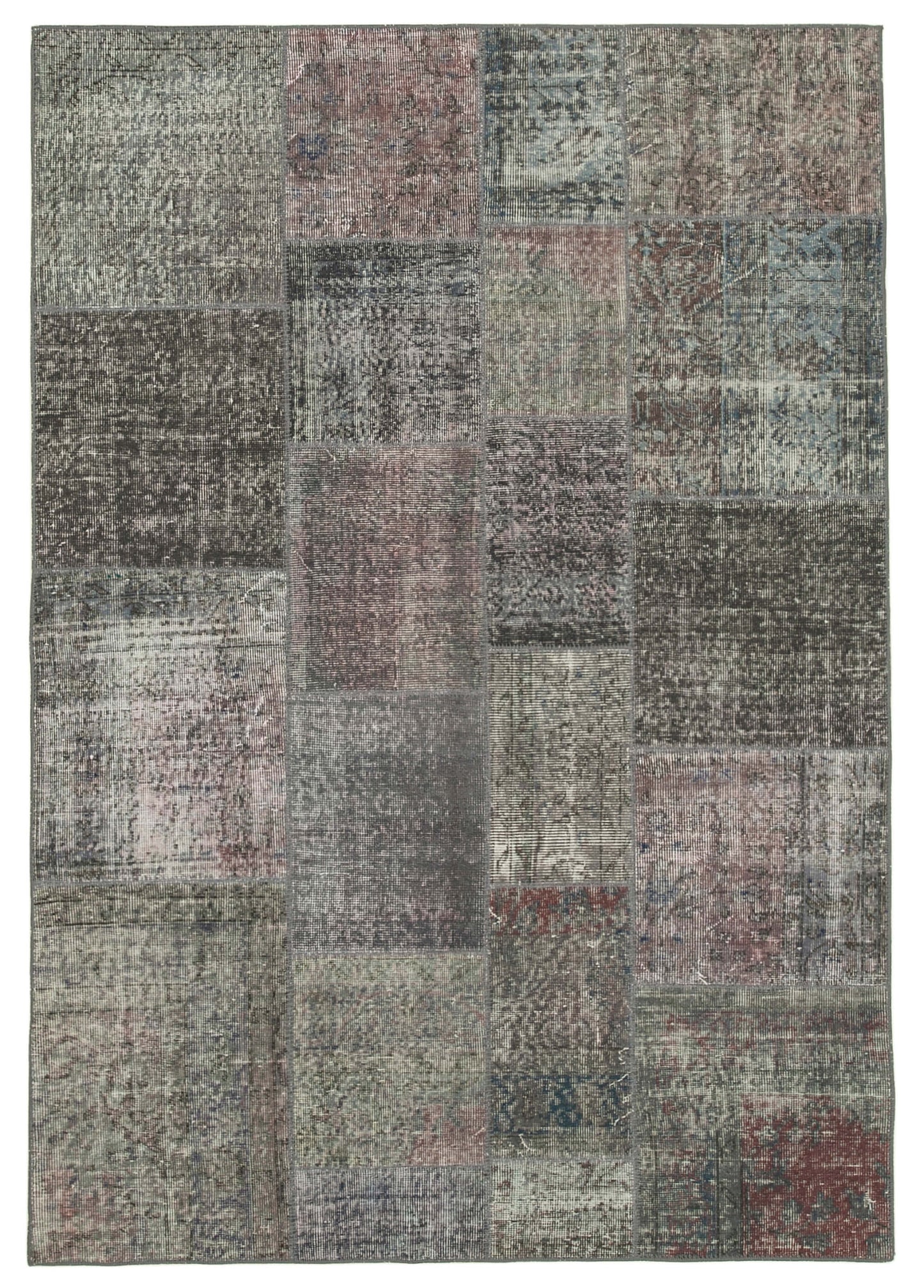 6x8 Grey Patchwork Rug - 32068