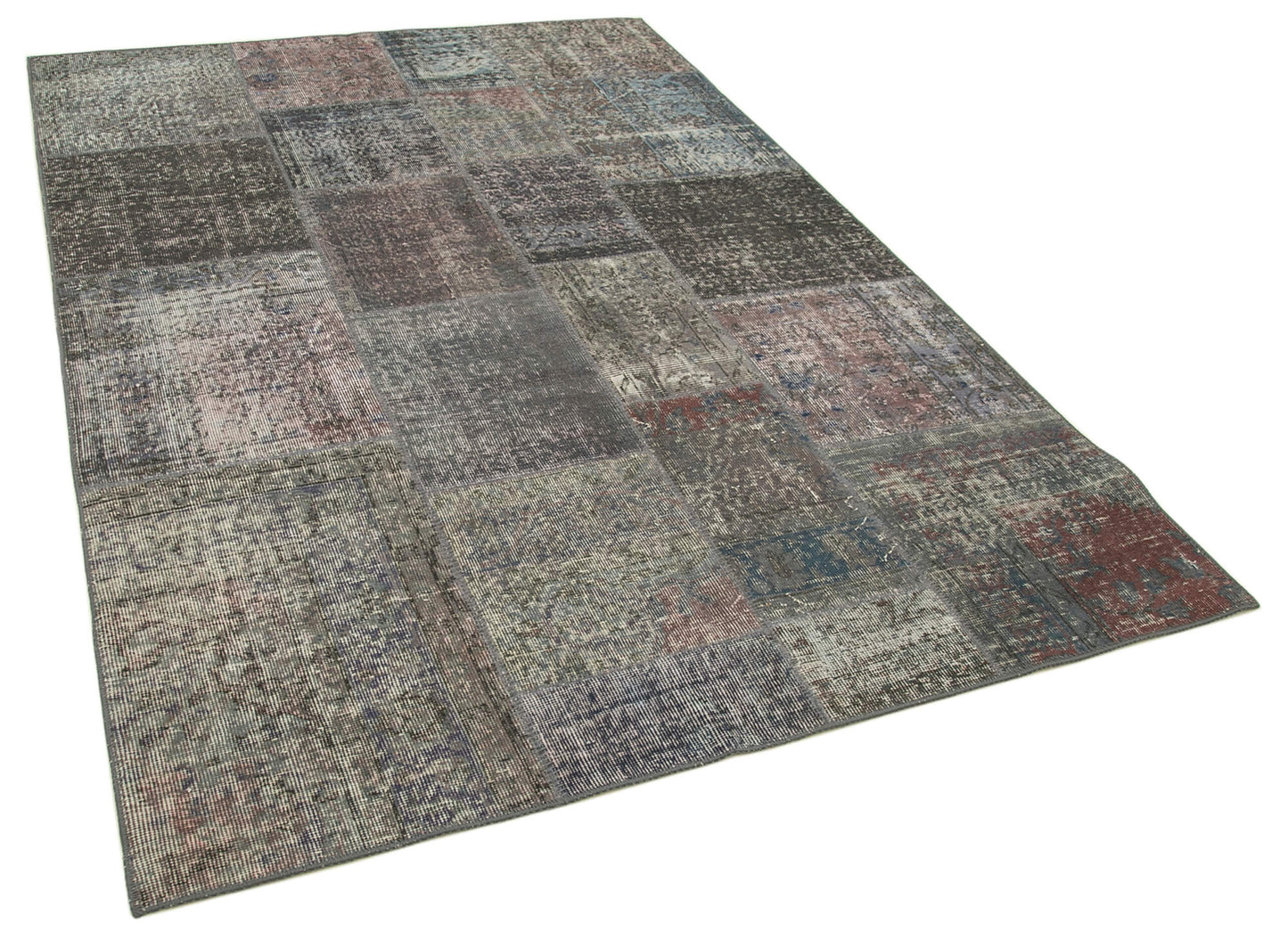 6x8 Grey Patchwork Rug - 32068