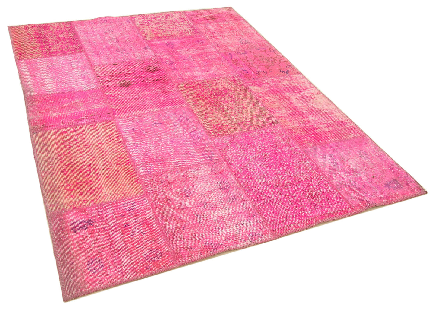 5x7 Pink Patchwork Rug - 32070