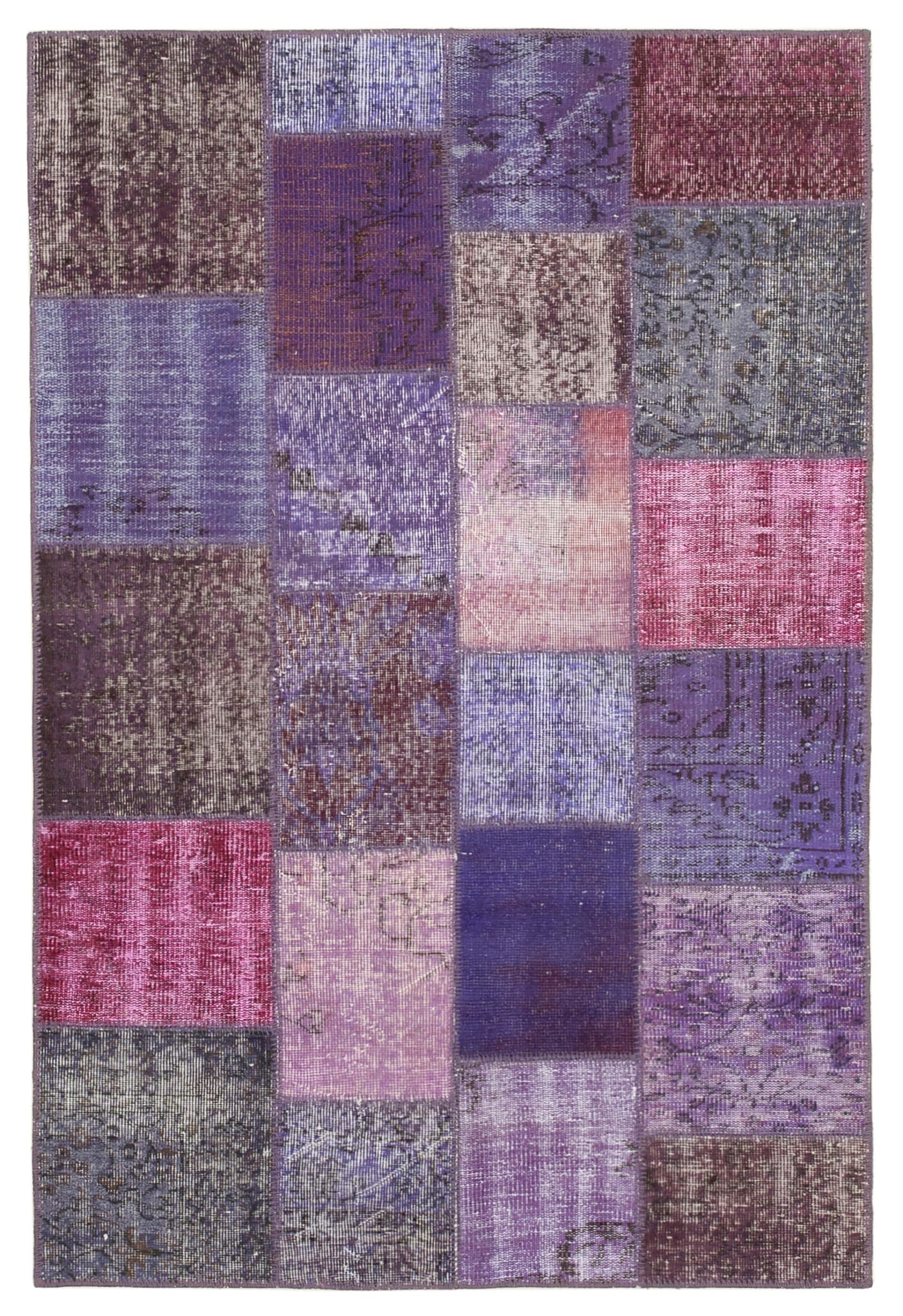 4x7 Purple Patchwork Rug - 32071