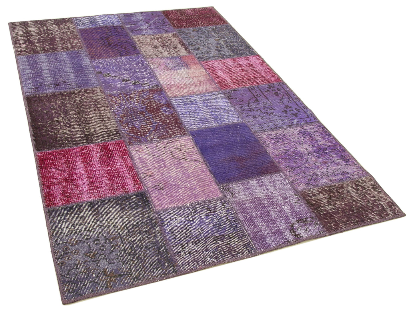 4x7 Purple Patchwork Rug - 32071