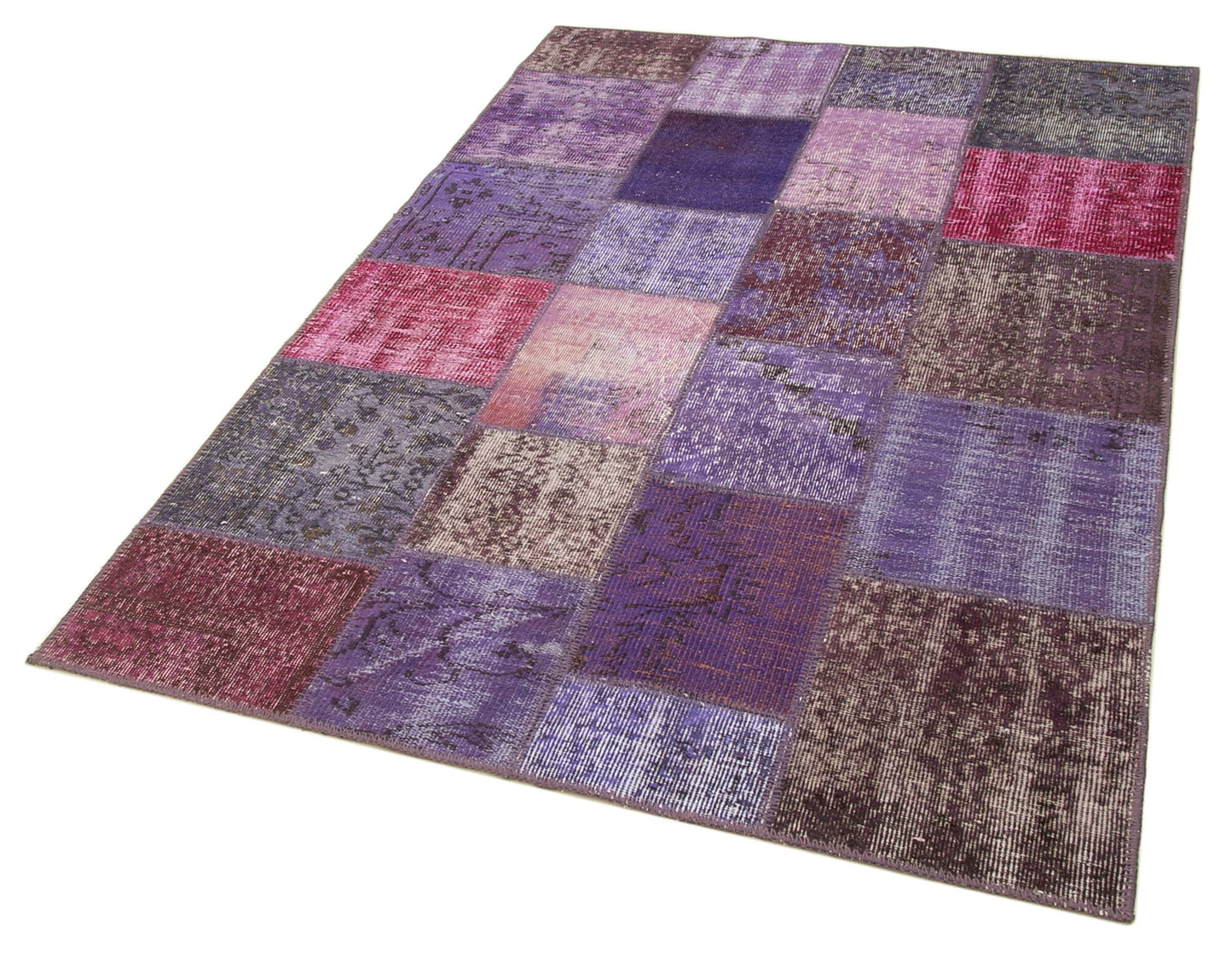 4x7 Purple Patchwork Rug - 32071