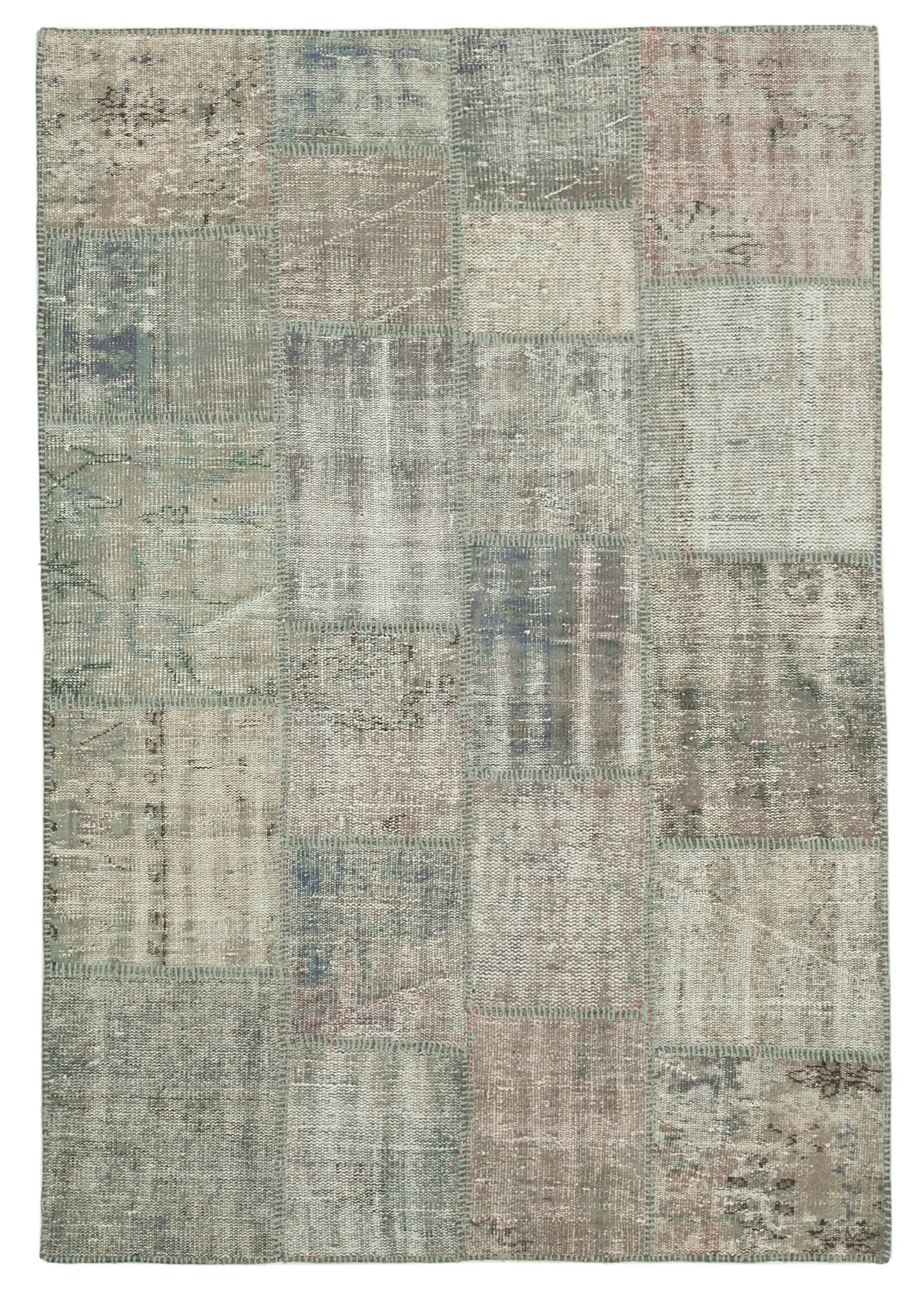 5x7 Grey Patchwork Rug - 32072