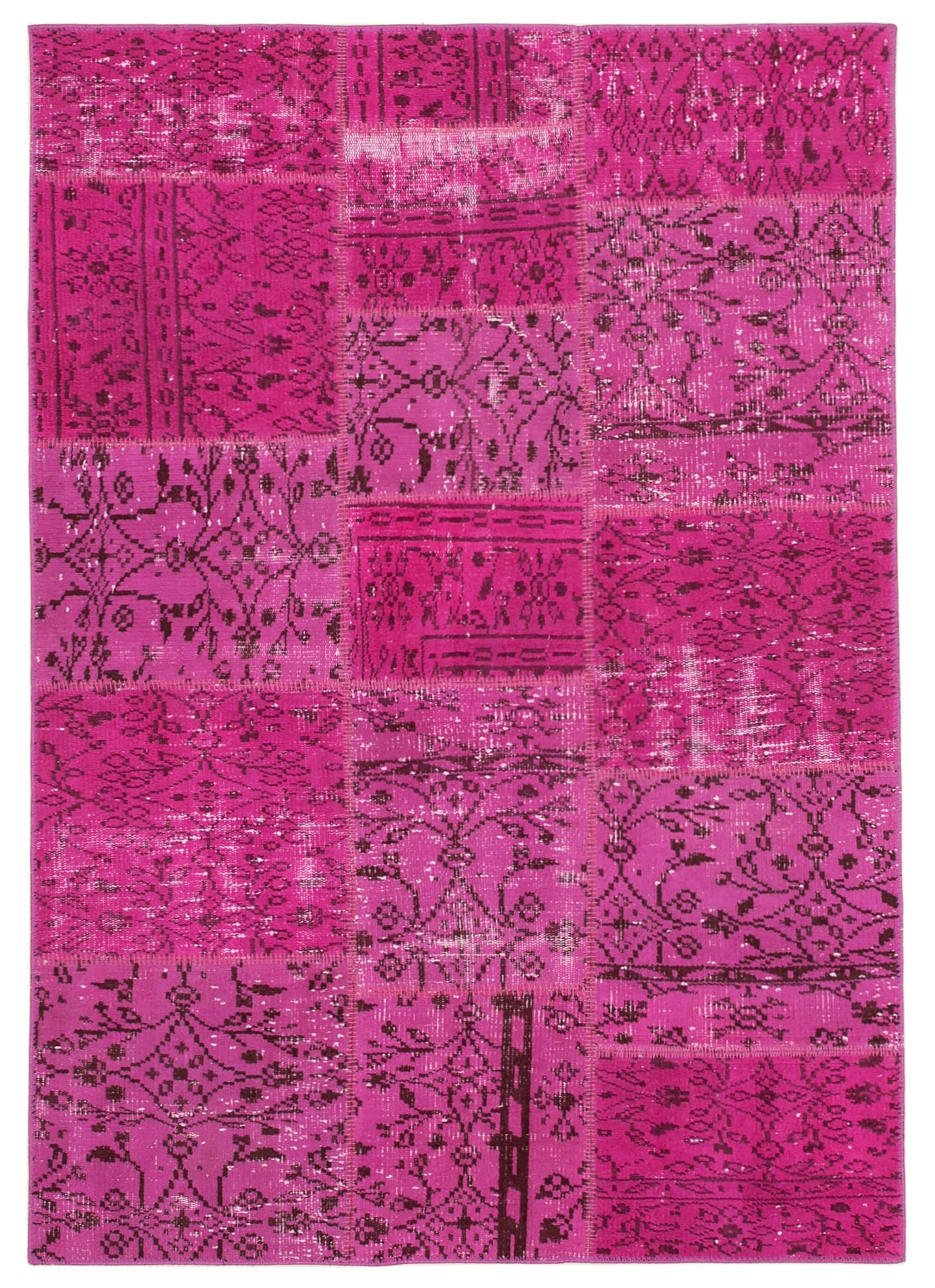 5x7 Pink Patchwork Rug - 32086