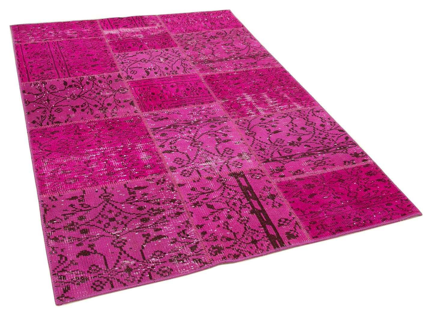 5x7 Pink Patchwork Rug - 32086