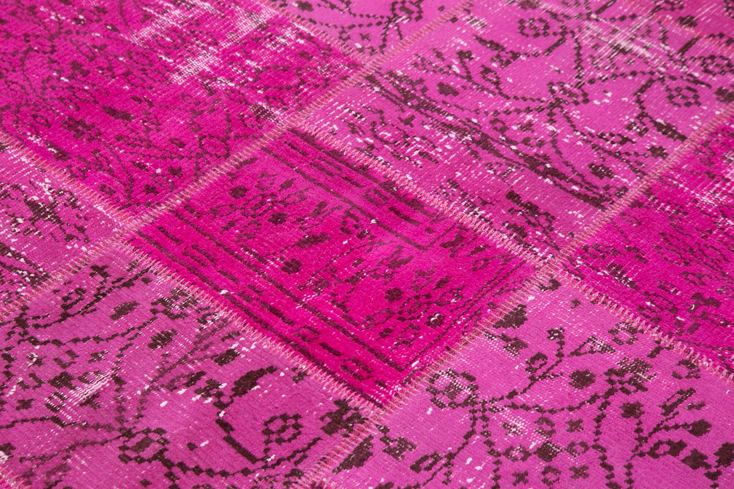 5x7 Pink Patchwork Rug - 32086