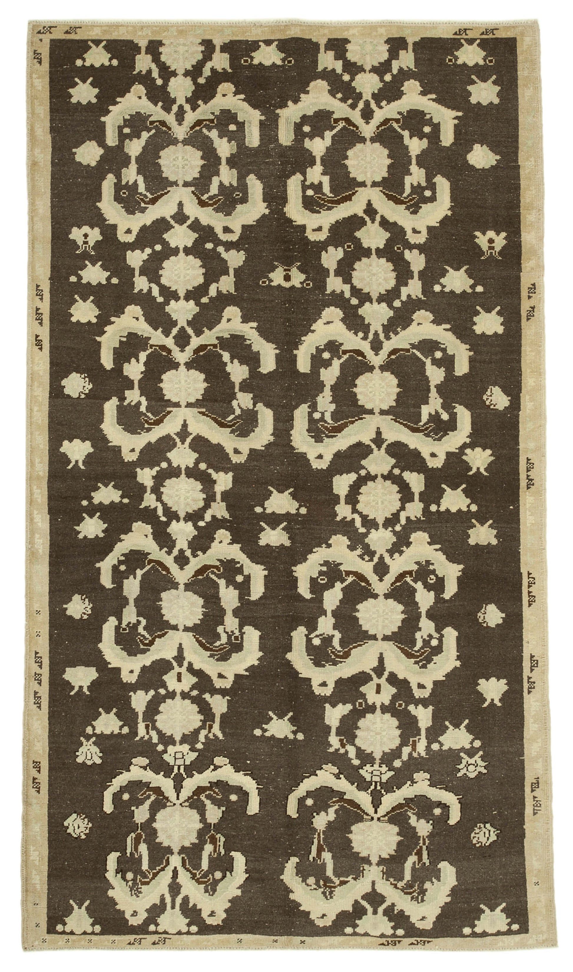 5x9 Beige Vintage Anatolian Rug - 32115