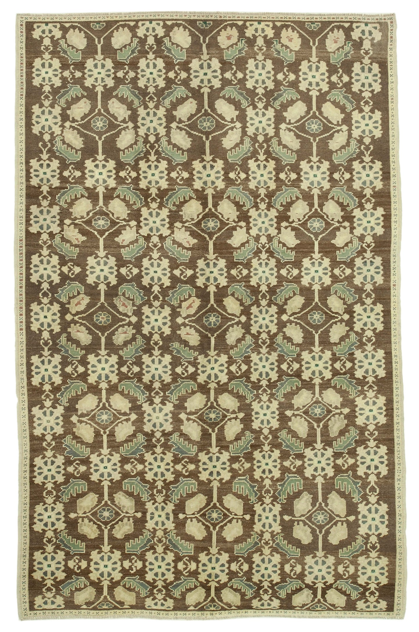 5x8 Beige Vintage Anatolian Rug - 32118