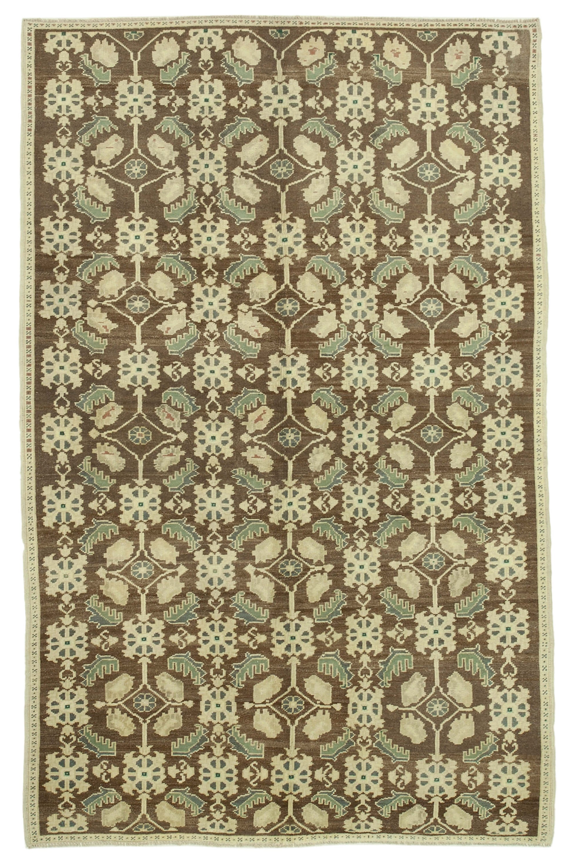 5x8 Beige Vintage Anatolian Rug - 32118