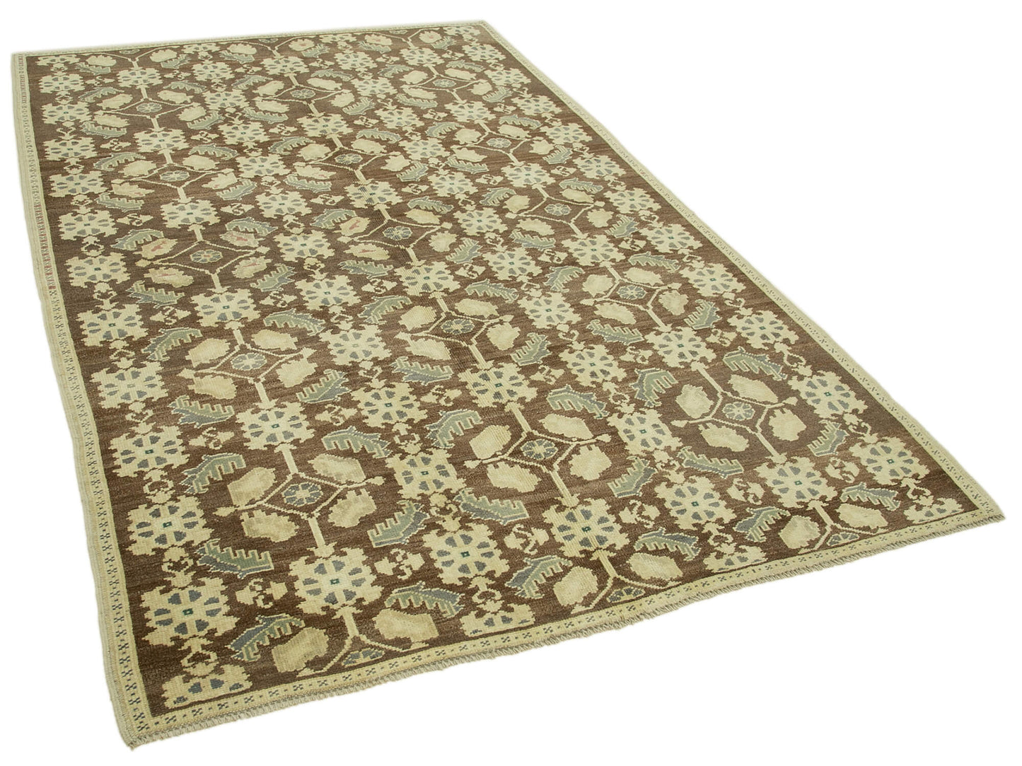 5x8 Beige Vintage Anatolian Rug - 32118