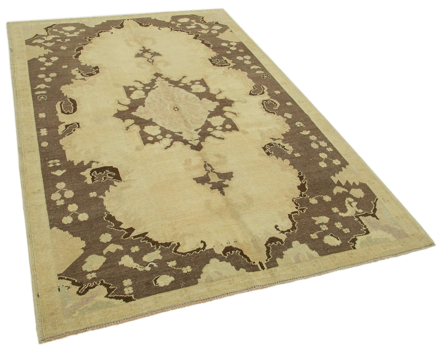 5x8 Beige Vintage Anatolian Rug - 32119