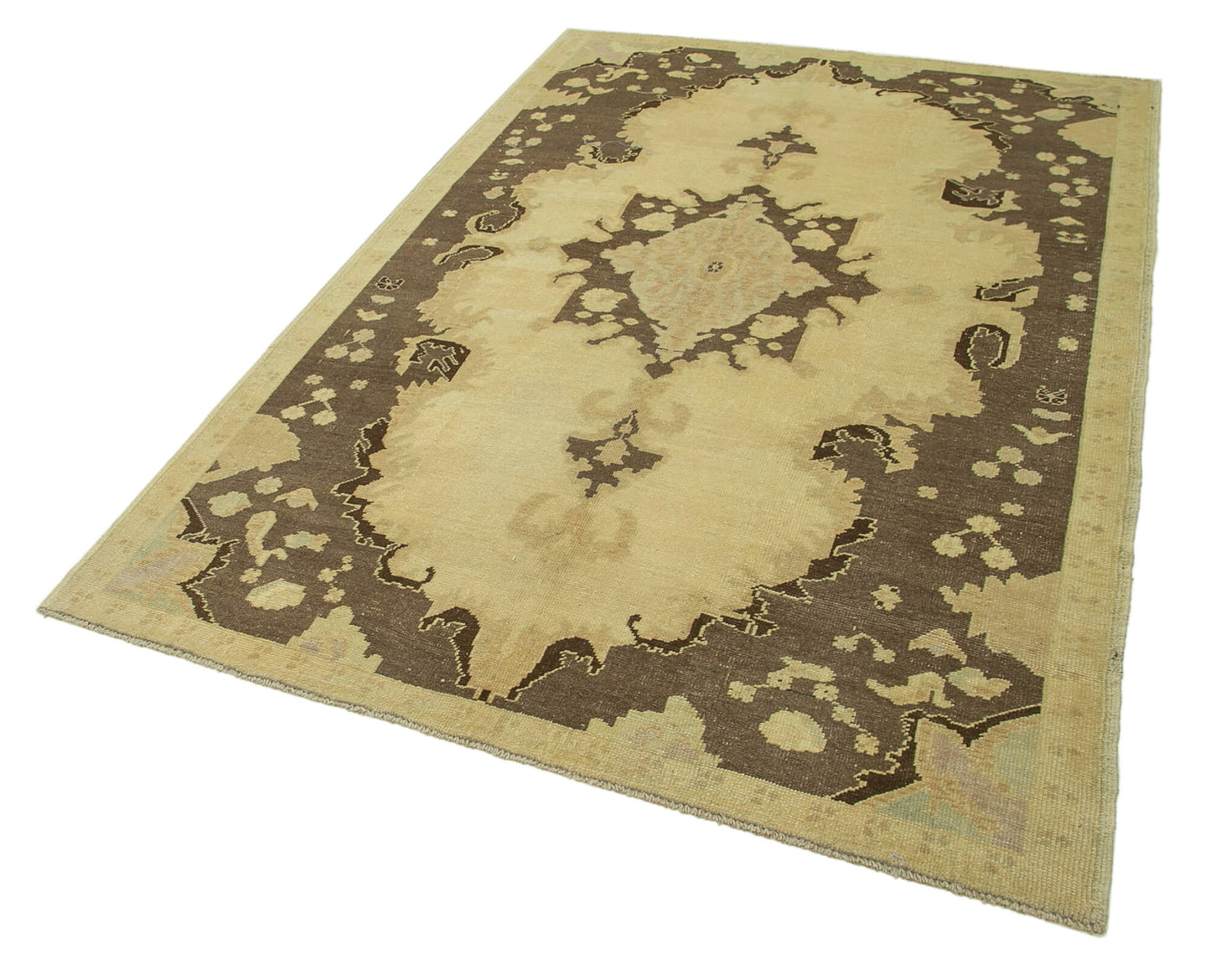 5x8 Beige Vintage Anatolian Rug - 32119