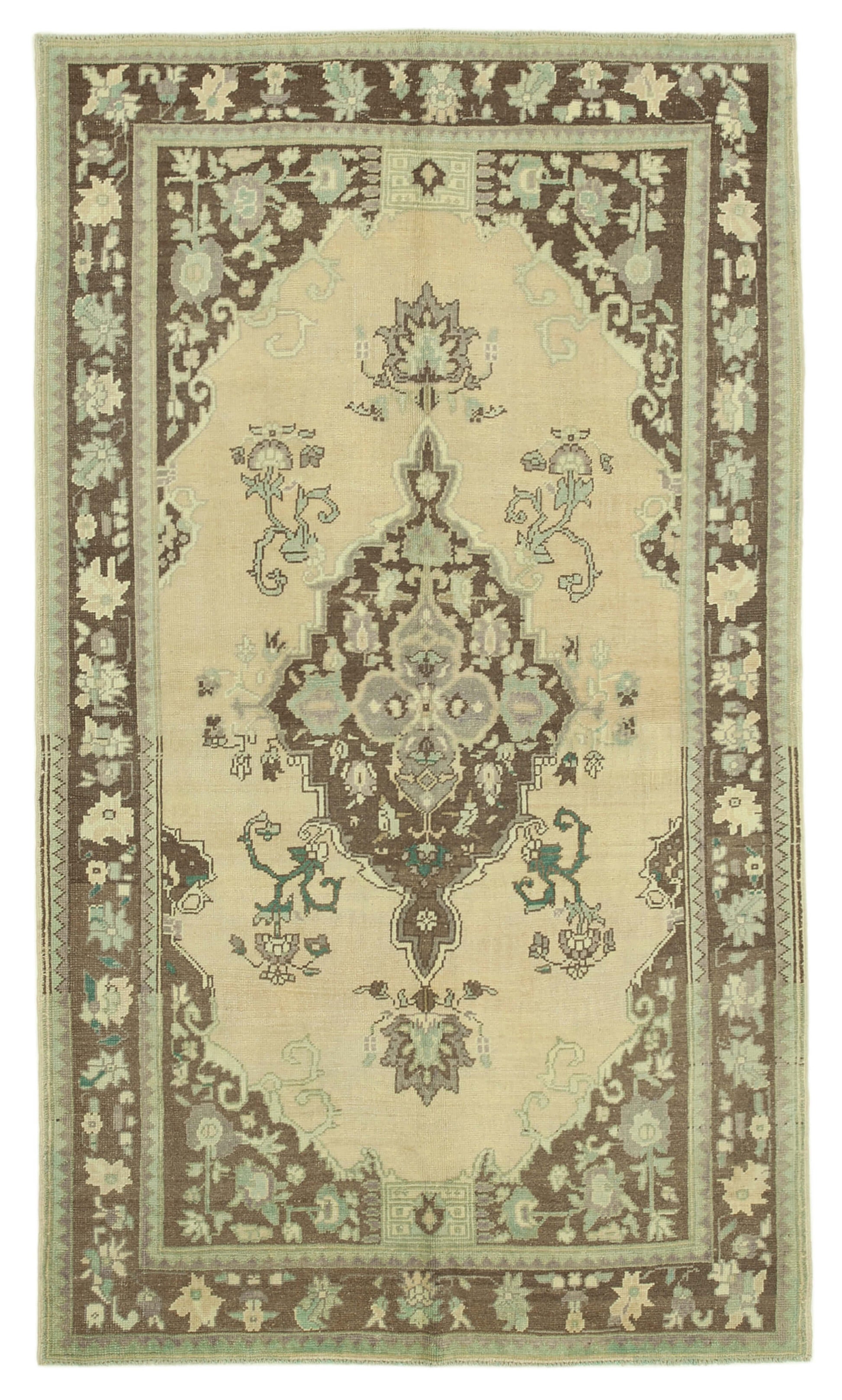 5x9 Beige Vintage Anatolian Rug - 32120