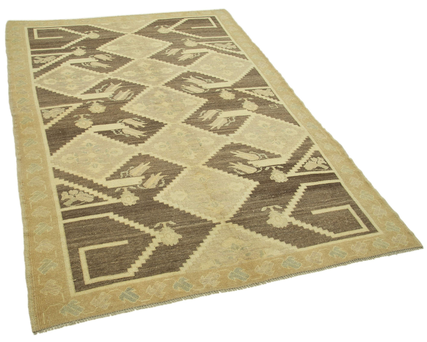 5x7 Beige Vintage Anatolian Rug - 32126