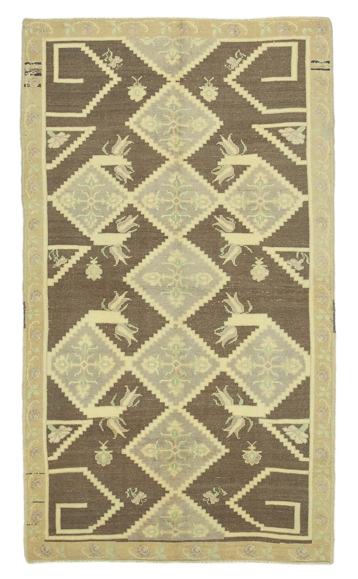 5x8 Beige Vintage Anatolian Rug - 32127