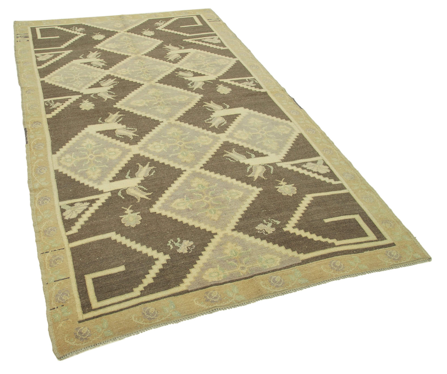 5x8 Beige Vintage Anatolian Rug - 32127