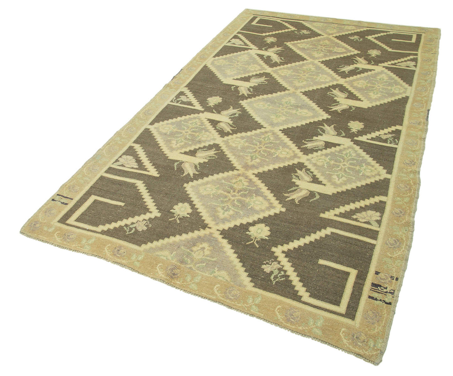 5x8 Beige Vintage Anatolian Rug - 32127