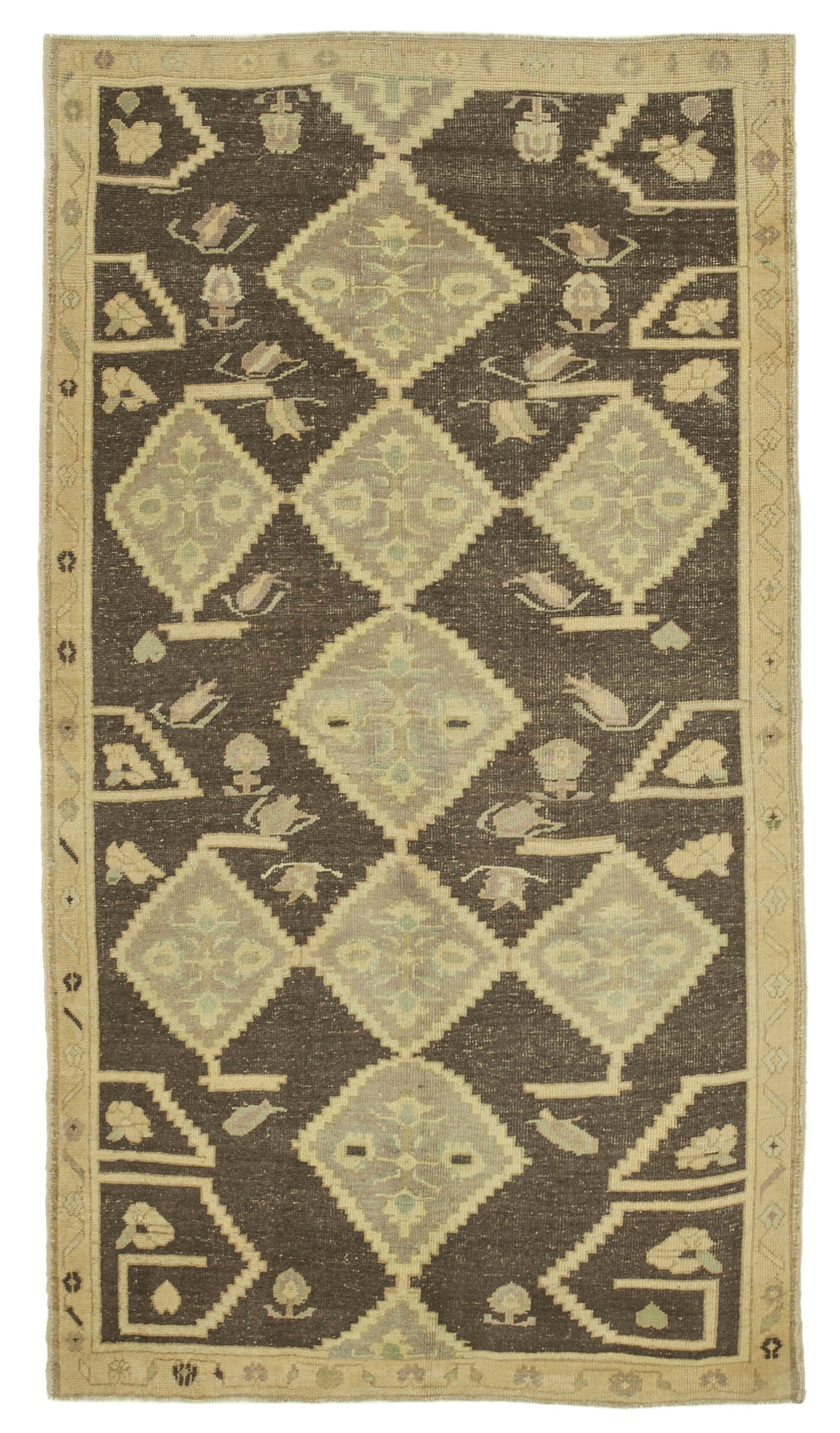 5x9 Beige Vintage Anatolian Rug - 32129