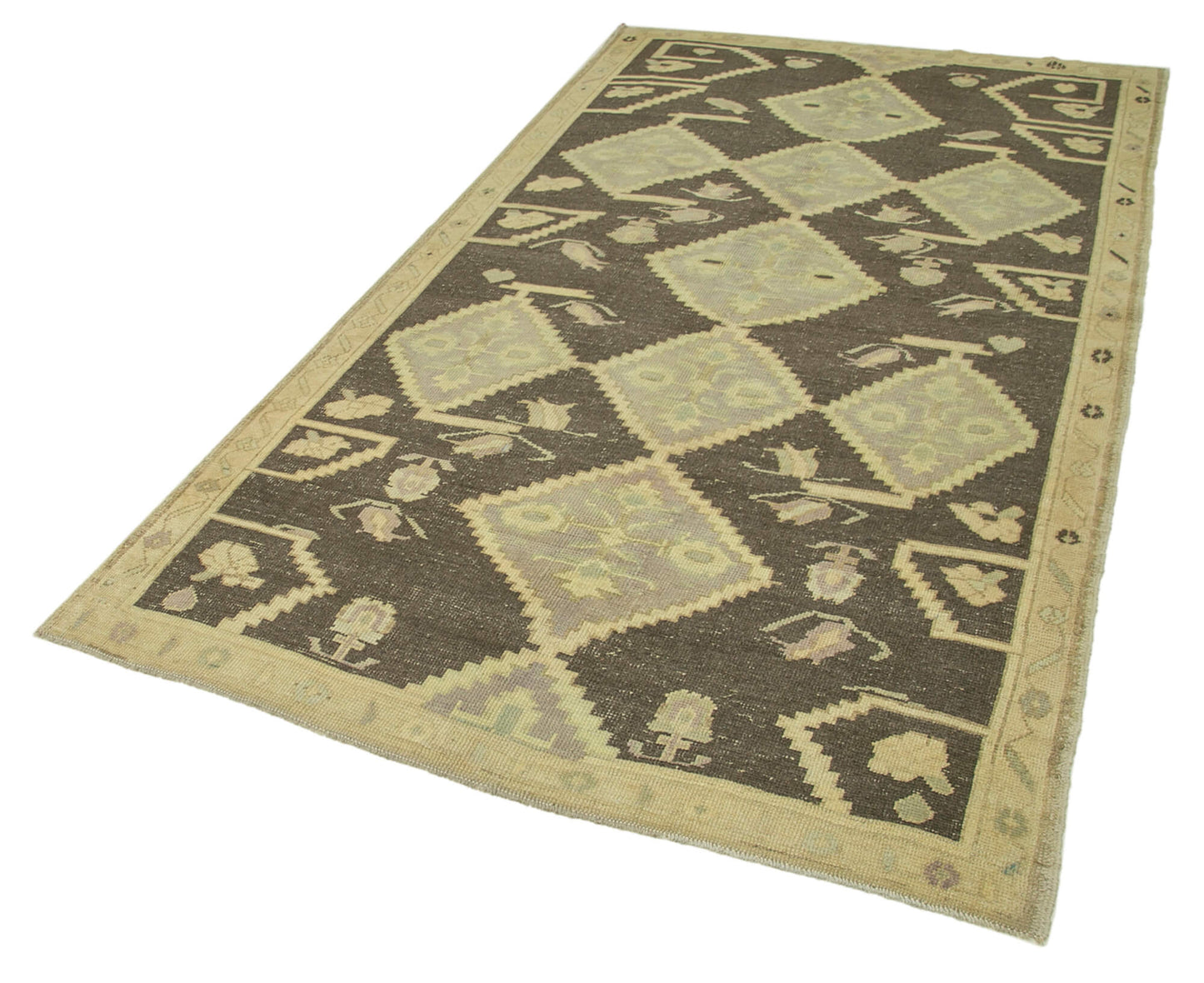 5x9 Beige Vintage Anatolian Rug - 32129