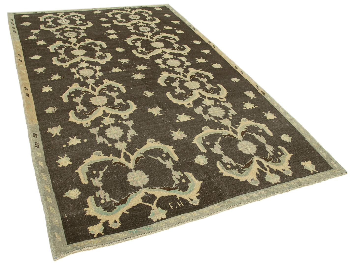 5x9 Brown Vintage Anatolian Rug - 32133