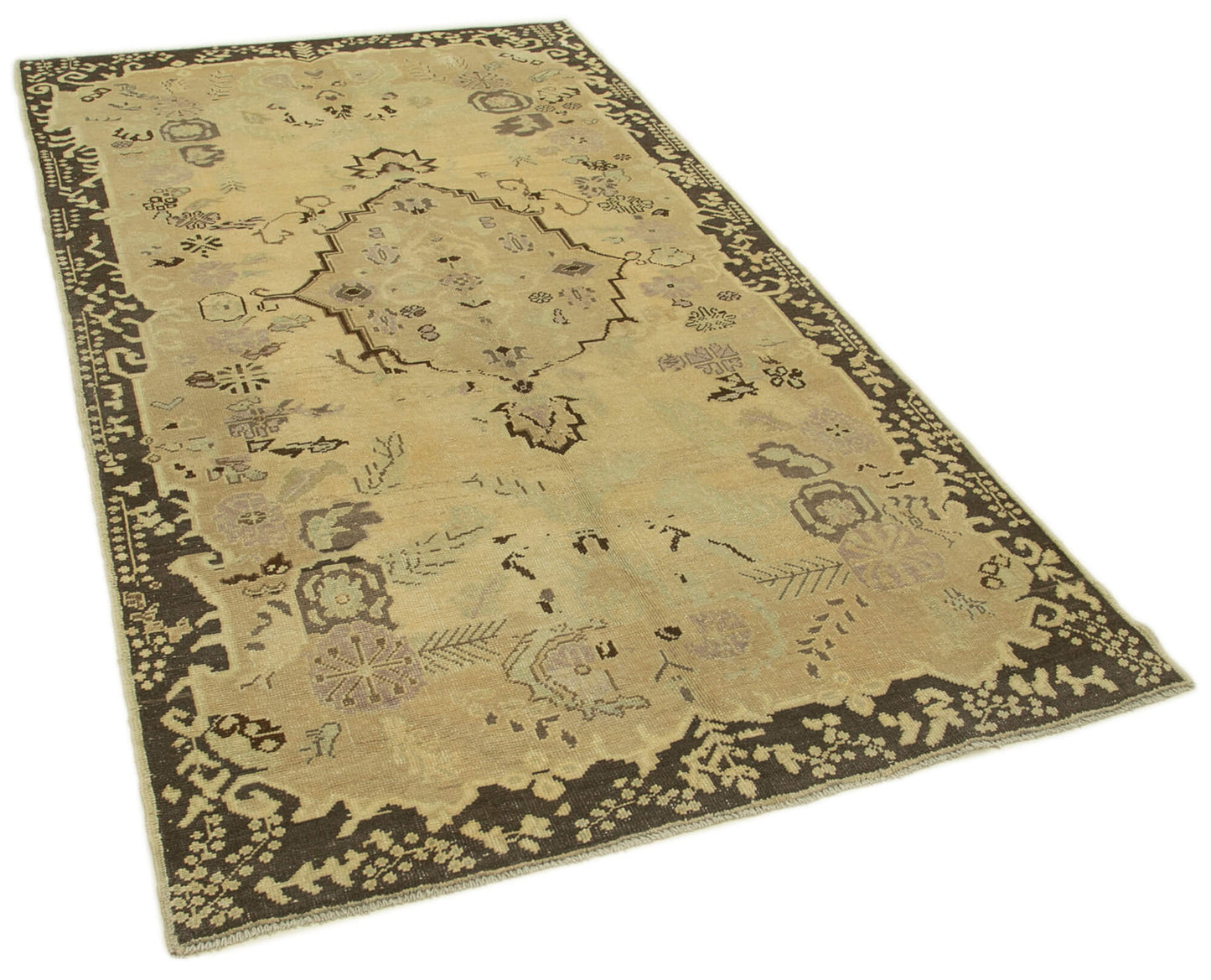 5x9 Beige Vintage Anatolian Rug - 32143