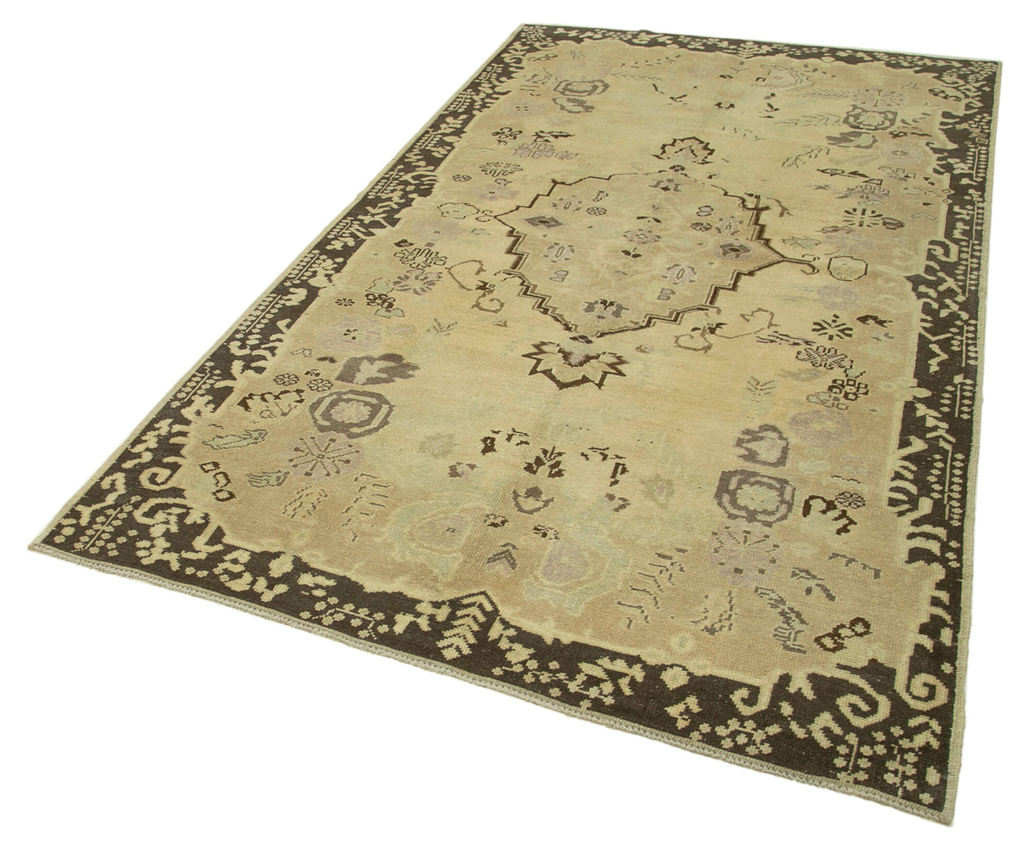 5x9 Beige Vintage Anatolian Rug - 32143