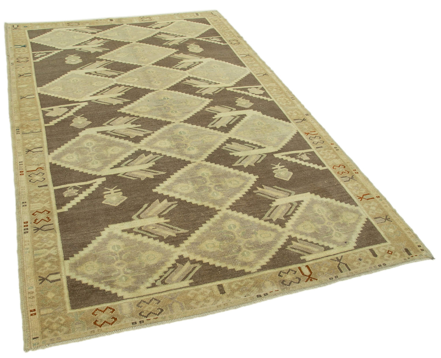 5x8 Beige Vintage Anatolian Rug - 32145