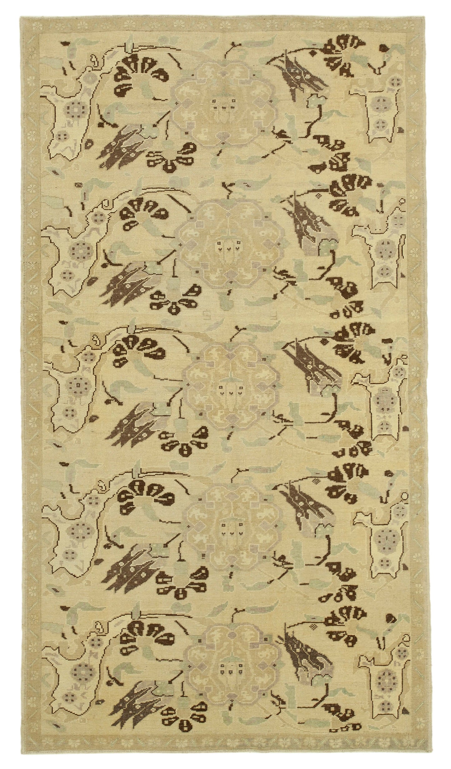 5x9 Beige Vintage Anatolian Rug - 32146