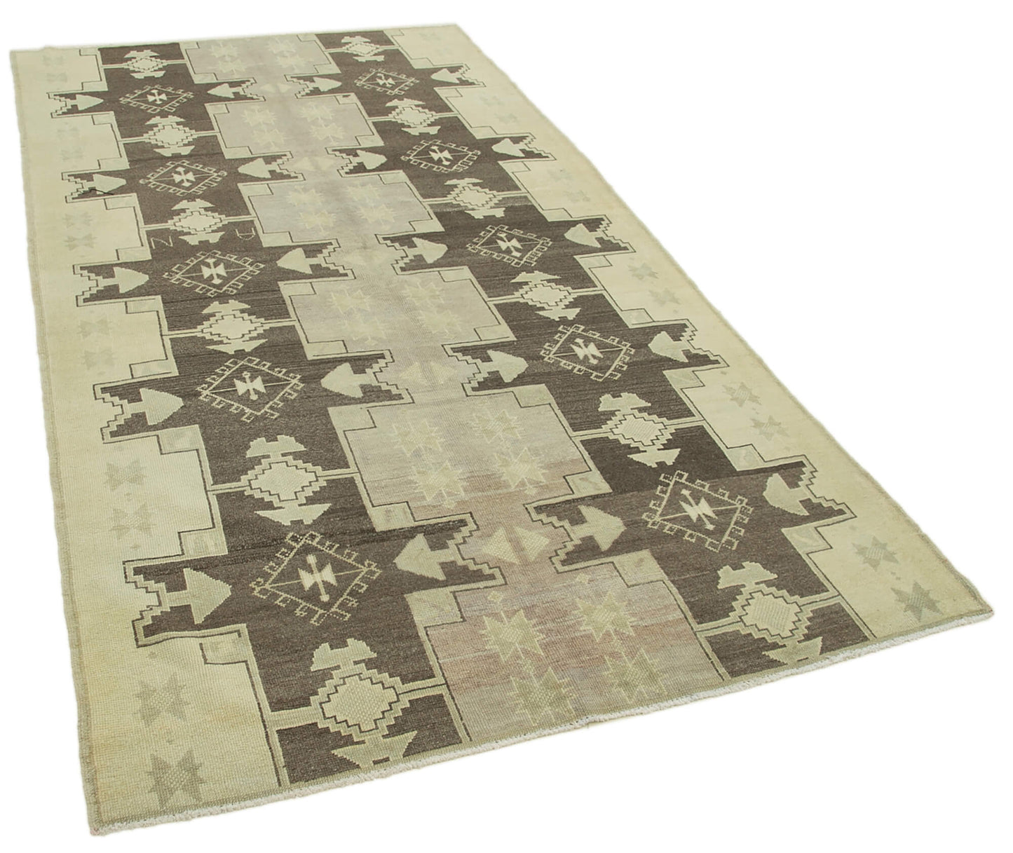 5x9 Beige Vintage Anatolian Rug - 32148