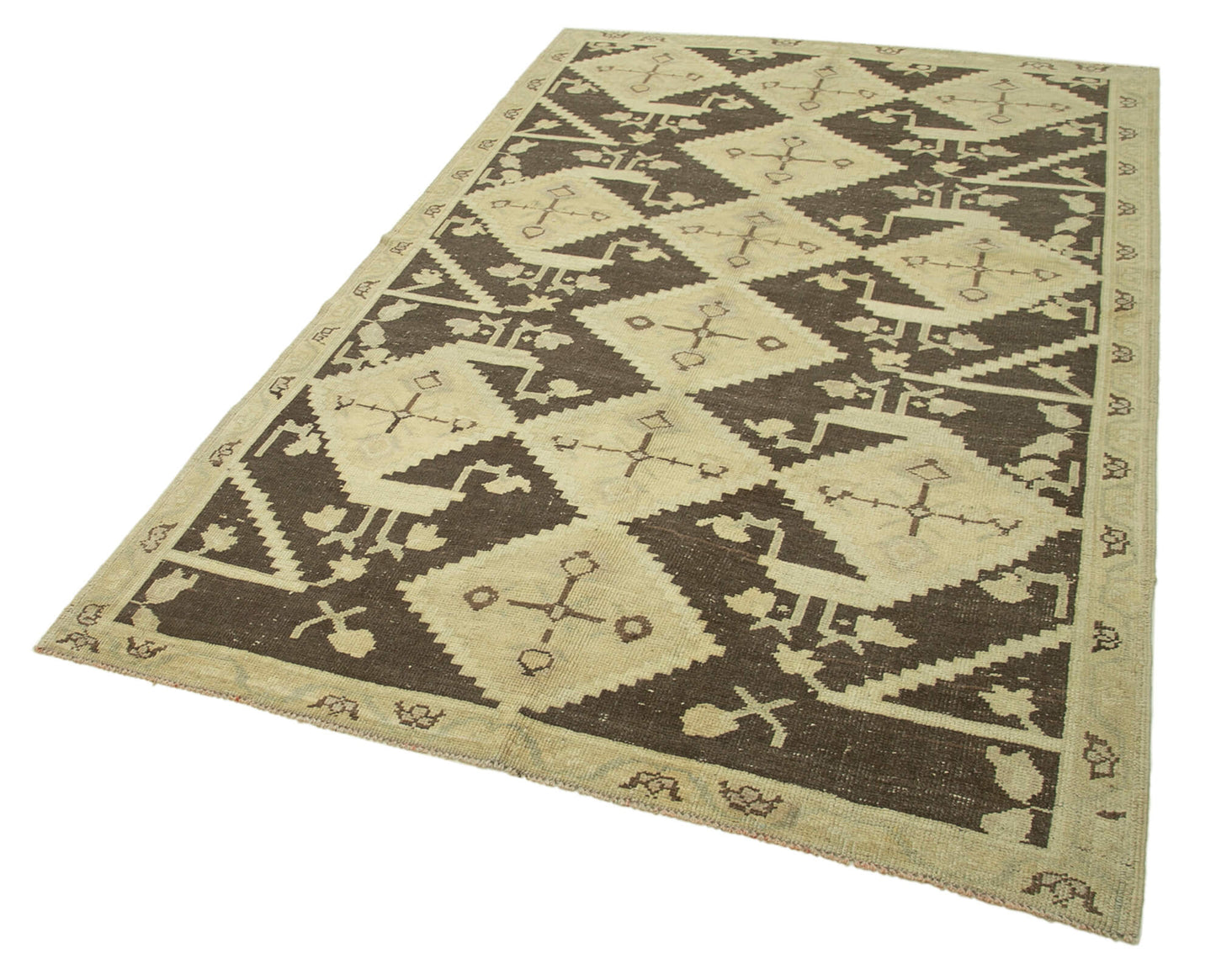 5x8 Beige Vintage Anatolian Rug - 32150