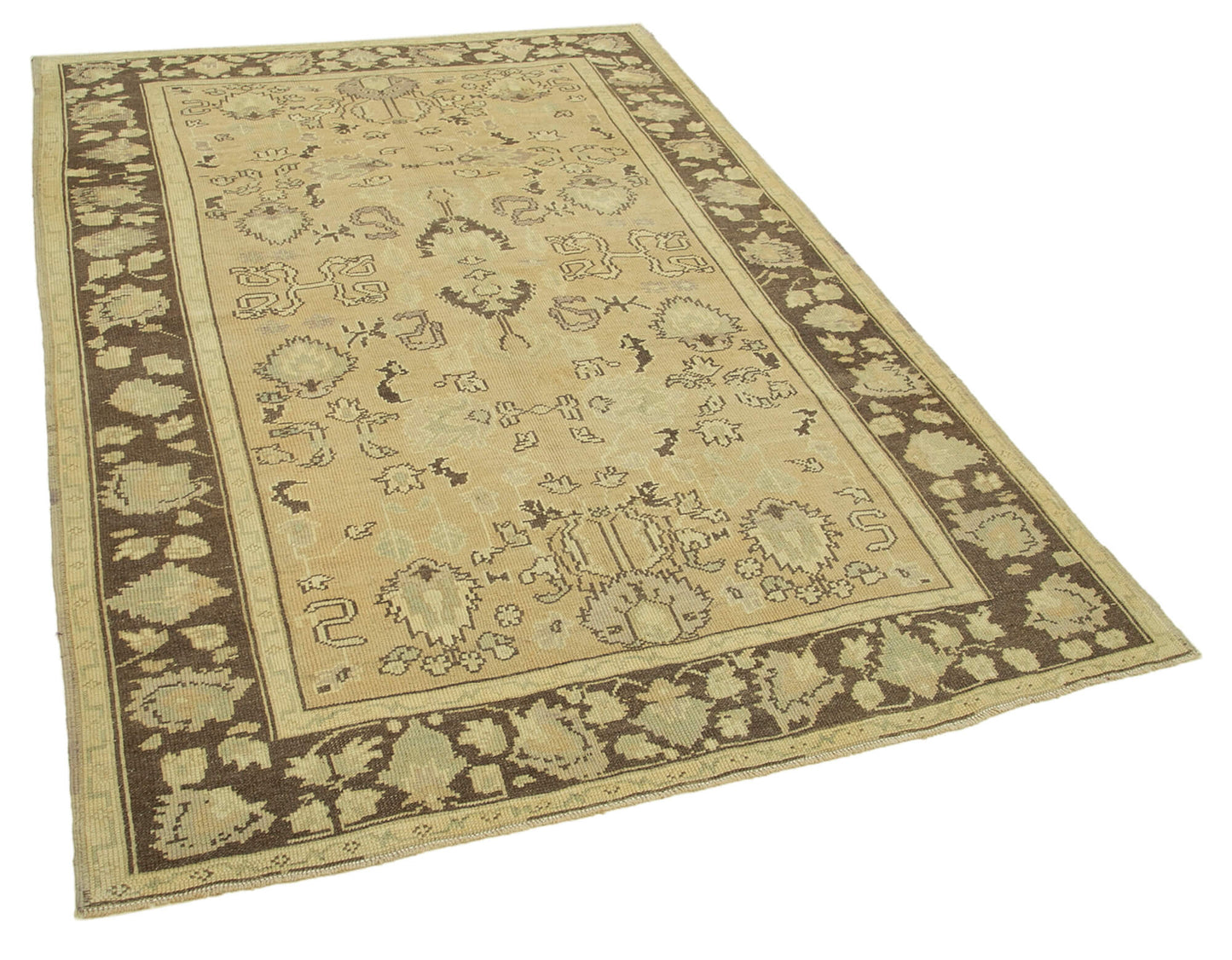 5x7 Beige Vintage Anatolian Rug - 32159