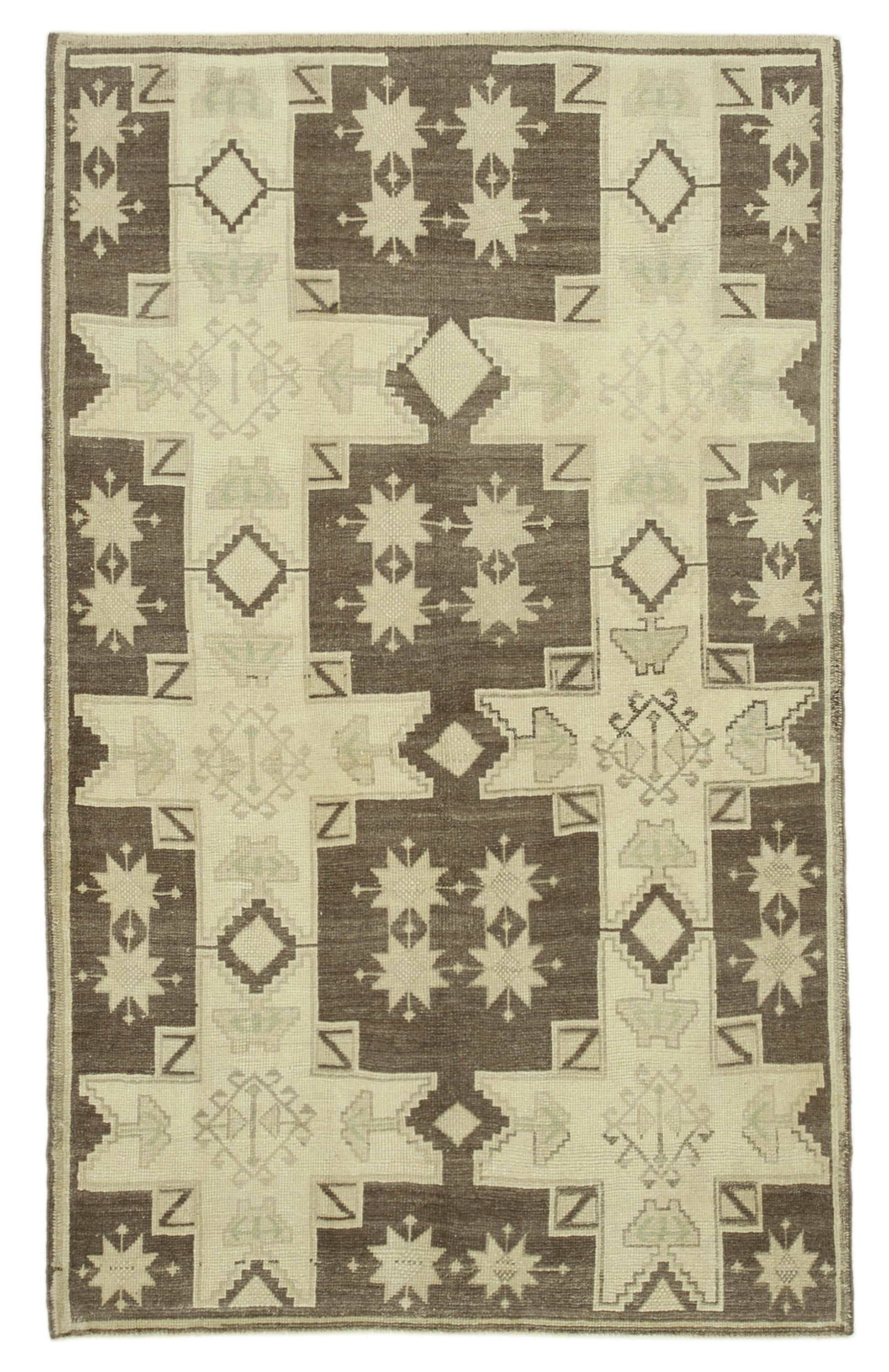 4x7 Beige Vintage Anatolian Rug - 32164