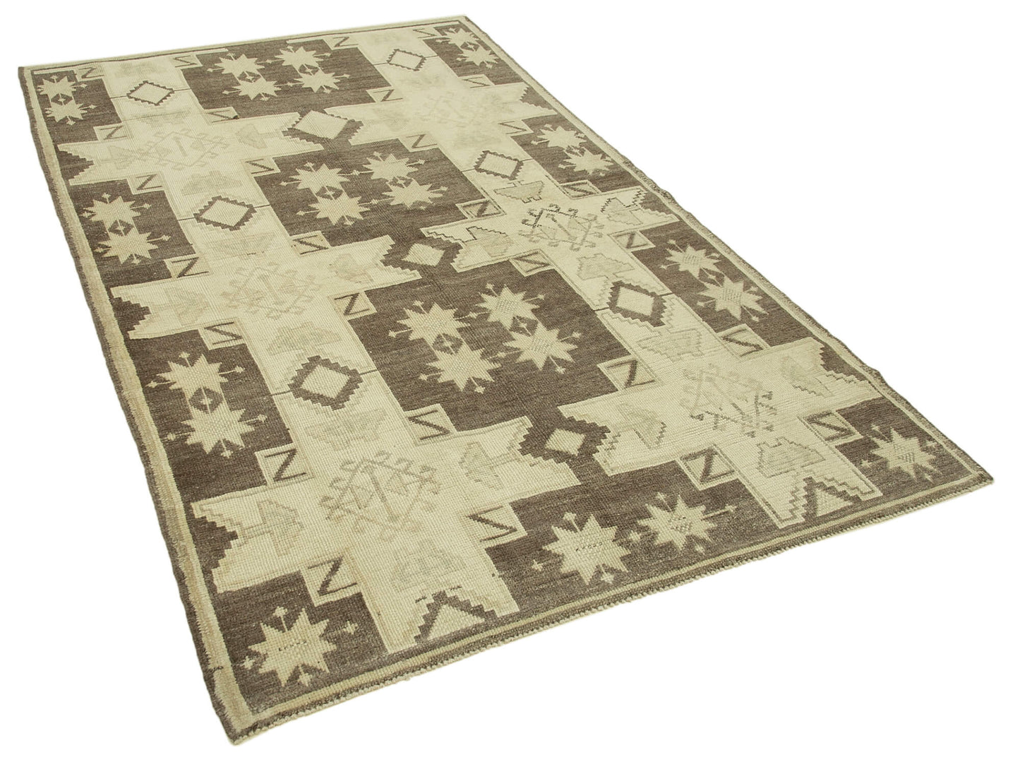 4x7 Beige Vintage Anatolian Rug - 32164