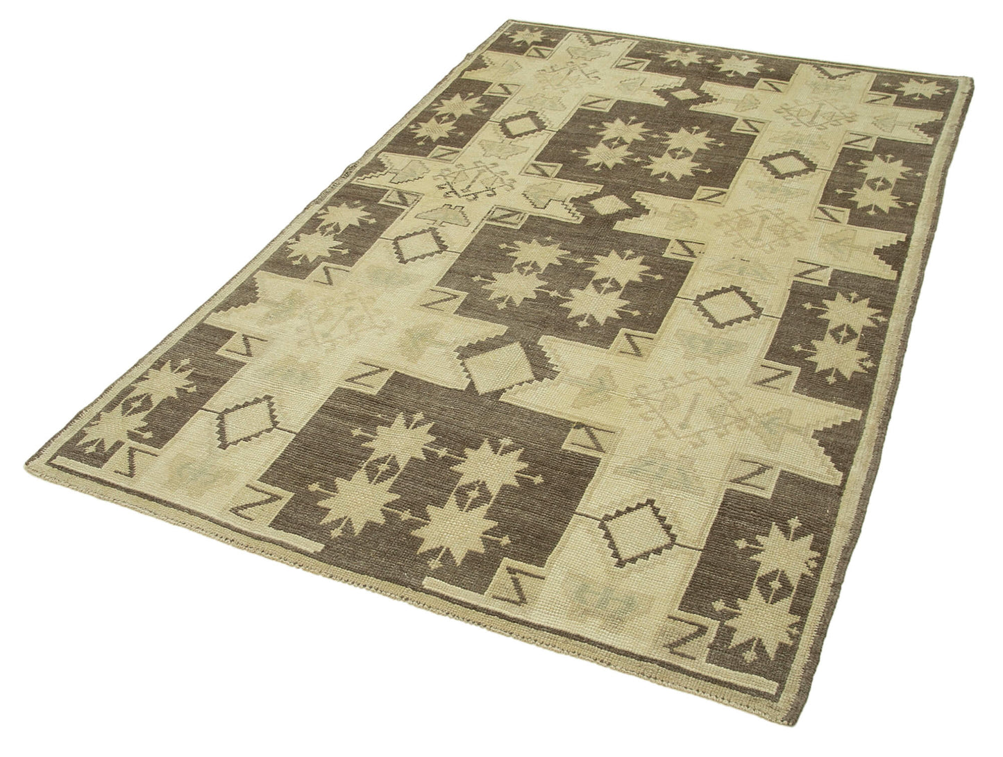 4x7 Beige Vintage Anatolian Rug - 32164