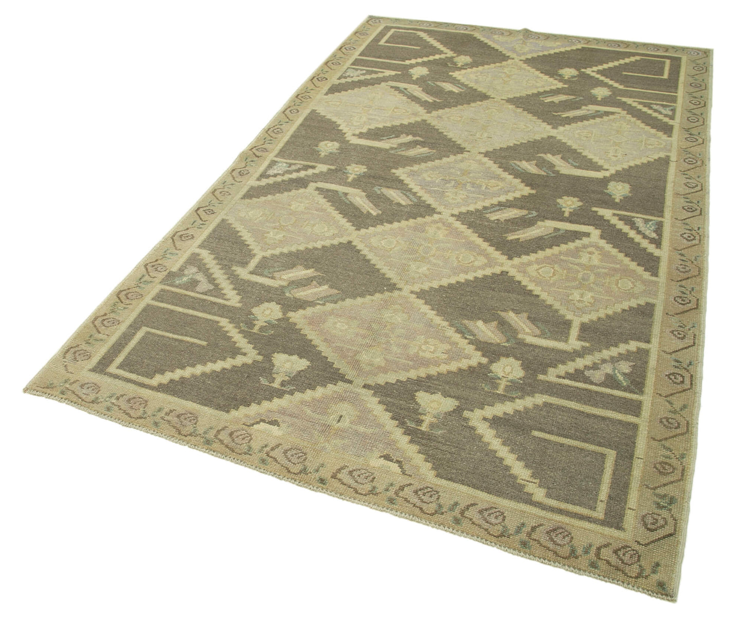 5x8 Beige Vintage Anatolian Rug - 32168