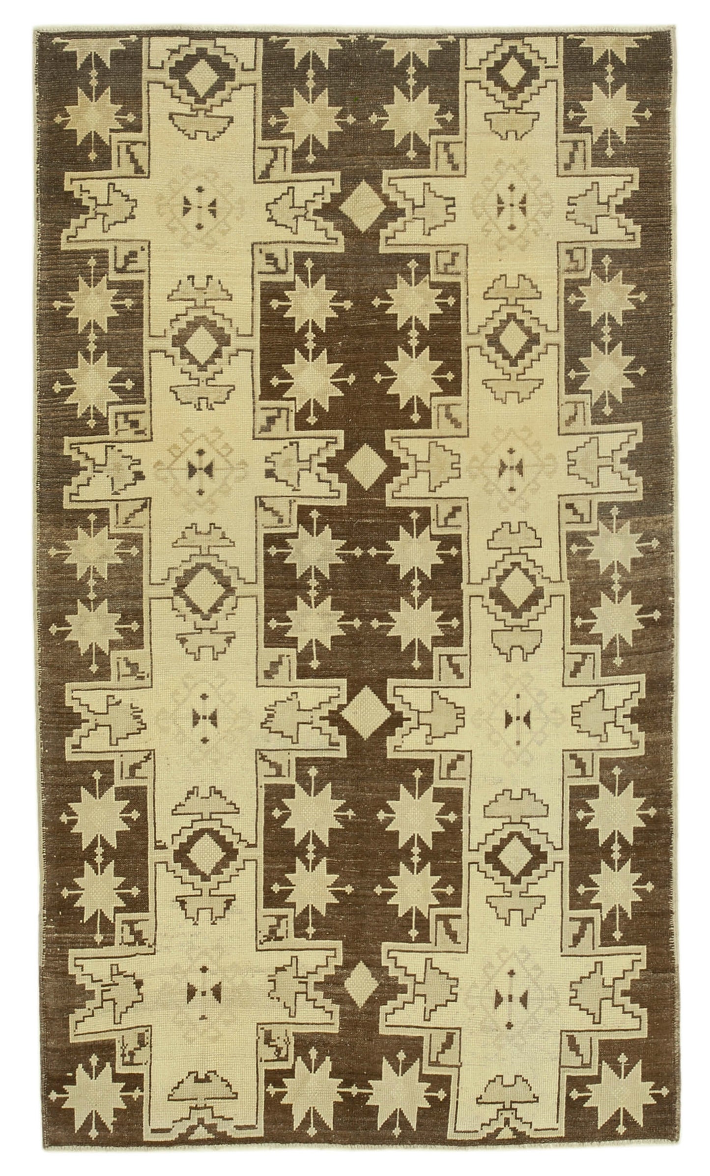 4x8 Beige Vintage Anatolian Rug - 32170