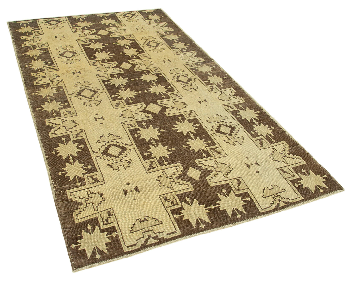 4x8 Beige Vintage Anatolian Rug - 32170