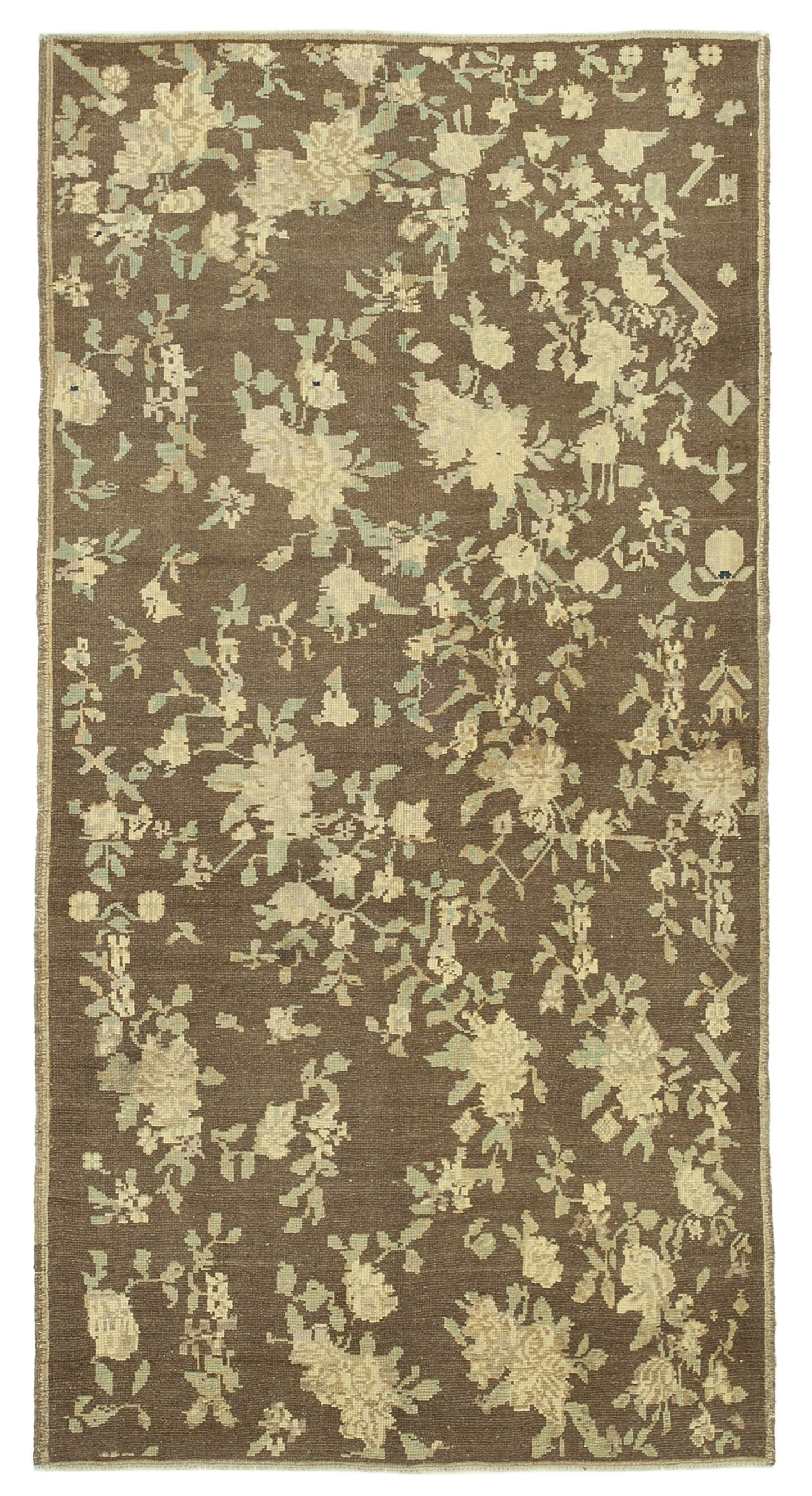 4x8 Beige Vintage Anatolian Rug - 32176