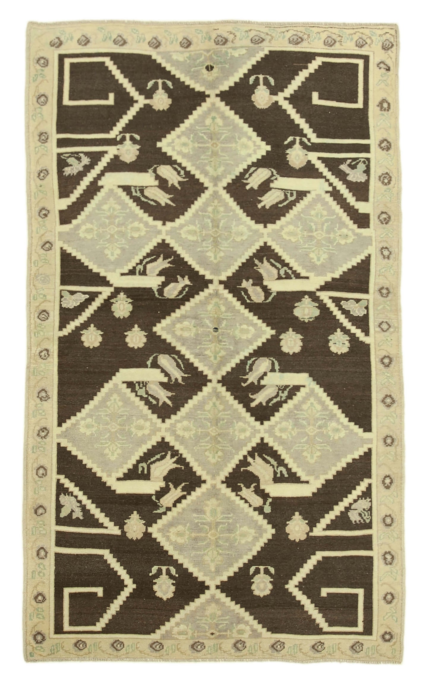 5x8 Beige Vintage Anatolian Rug - 32180