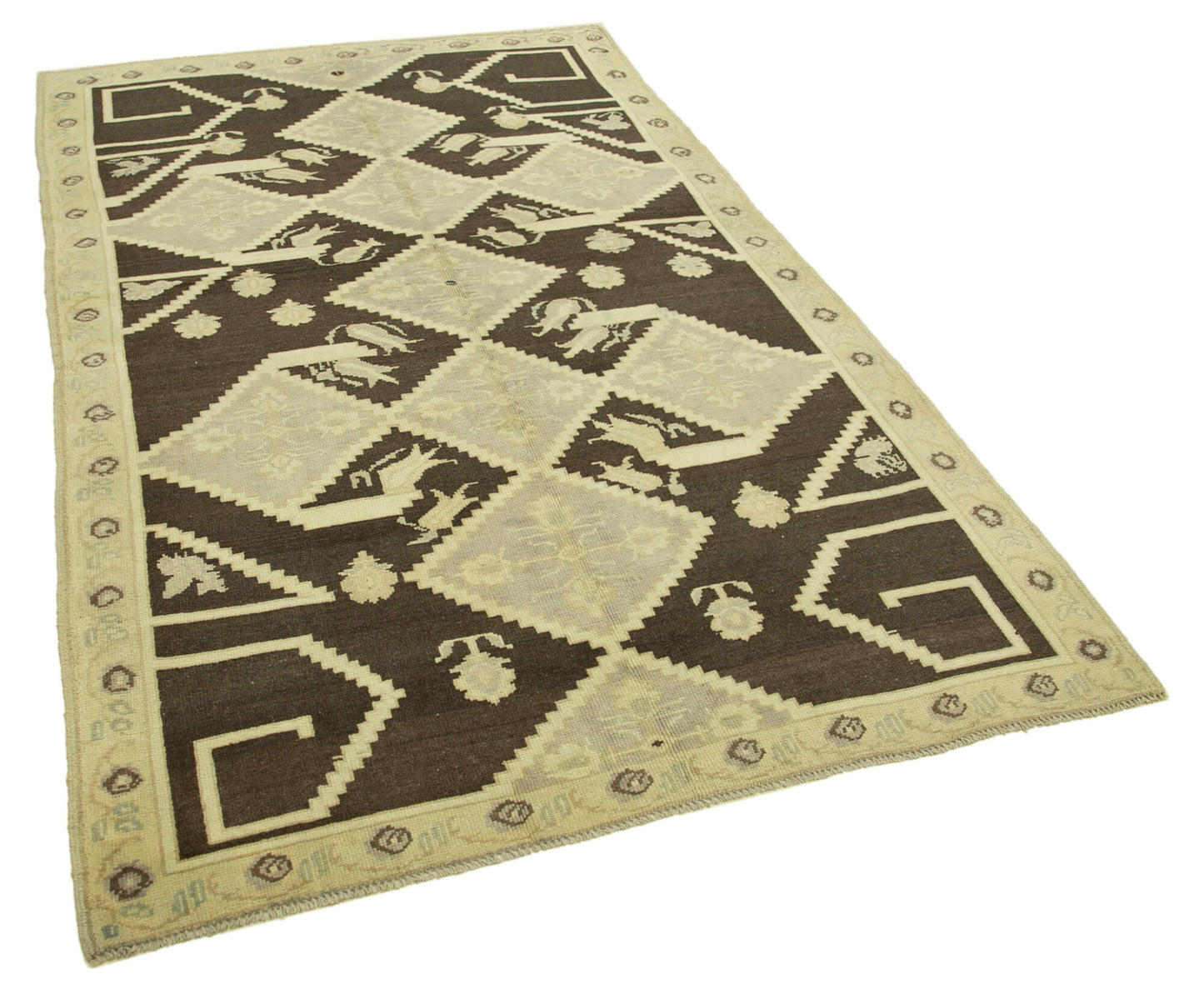 5x8 Beige Vintage Anatolian Rug - 32180